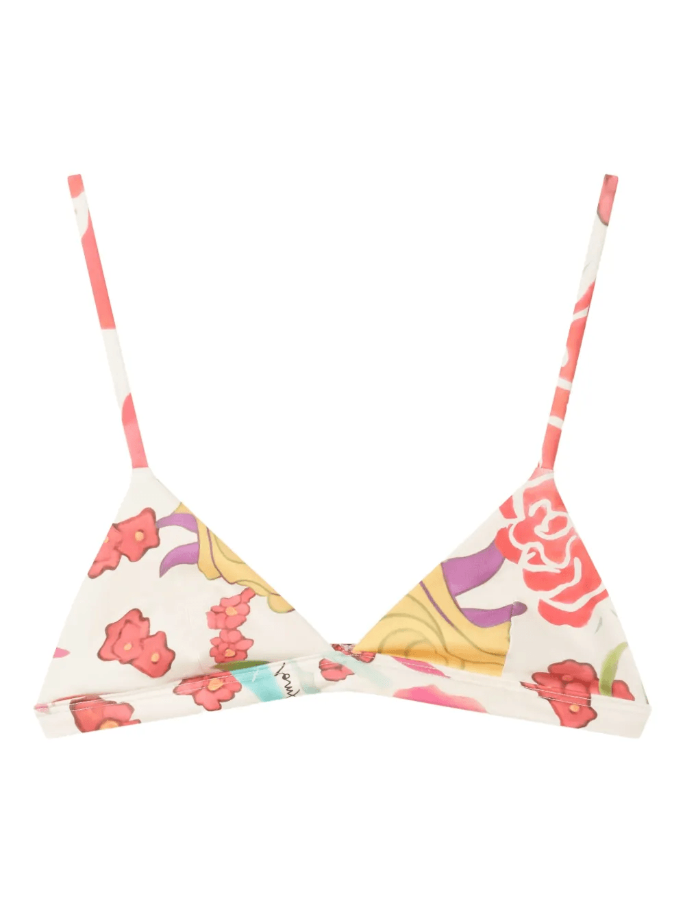 floral print triangle bikini top - Image 1