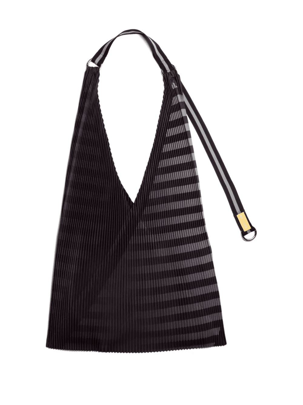 Claudia pleated striped tote bag - Image 1