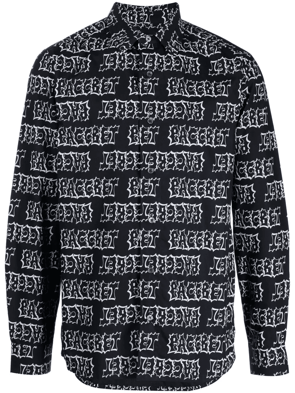 graphic-print button-up shirt - Image 1