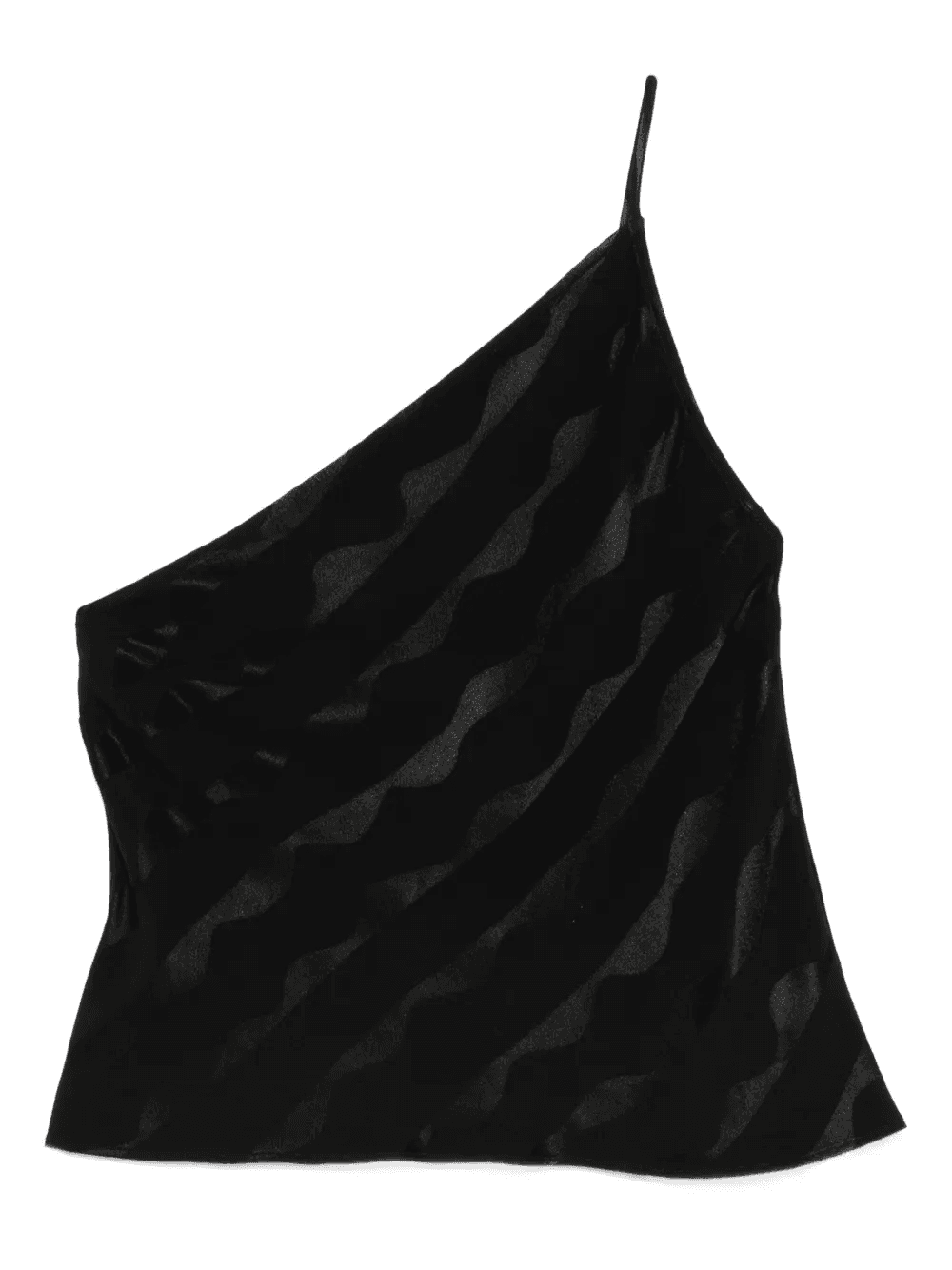 one-shoulder wave-pattern top - Image 1