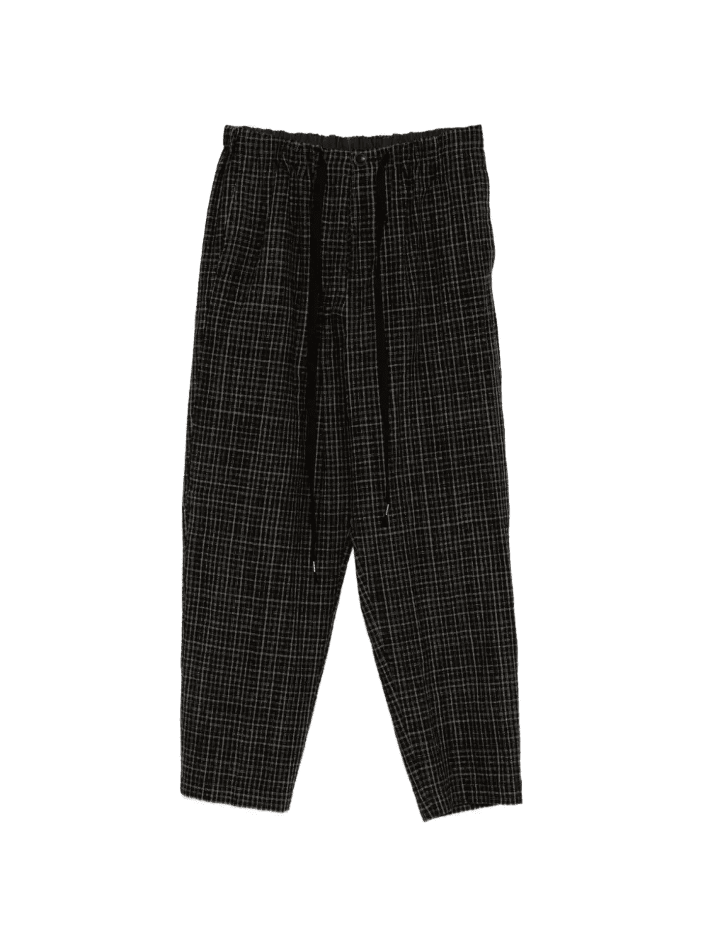 plaid drawstring-fastening trousers - Image 1