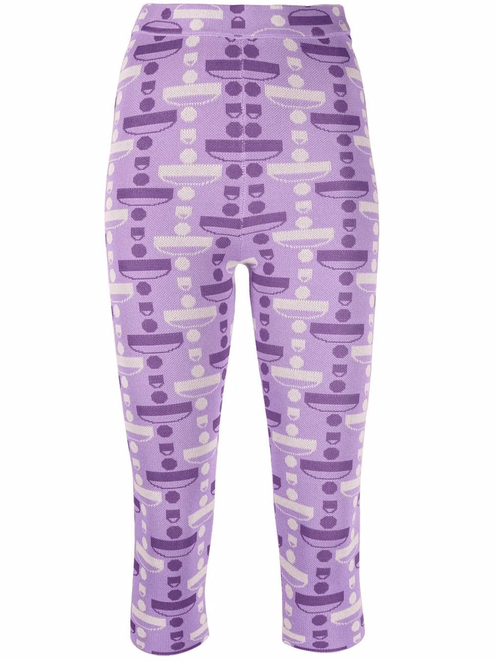 knee-length knitted cycling shorts - Image 1