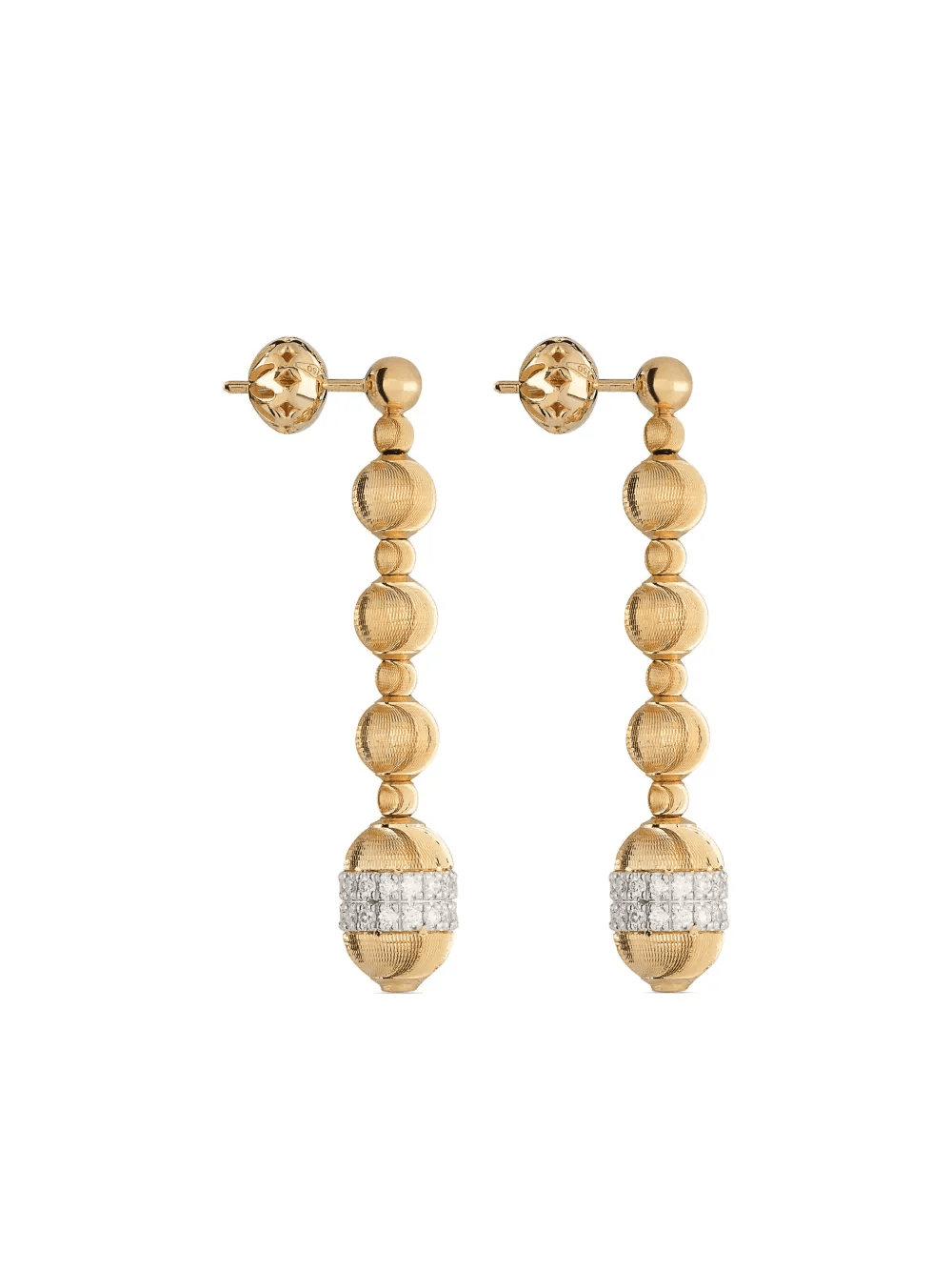 18kt yellow gold Empire diamond earrings - Image 1