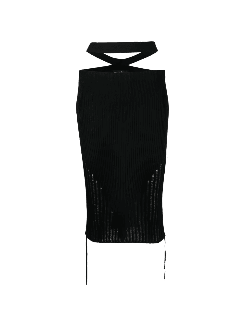 ribbed waist-panel midi skirt - Image 1
