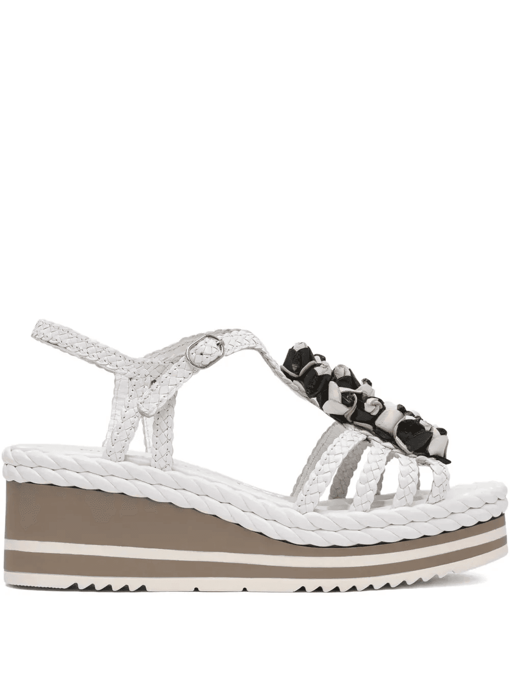 braided-detail wedge sandals - Image 1