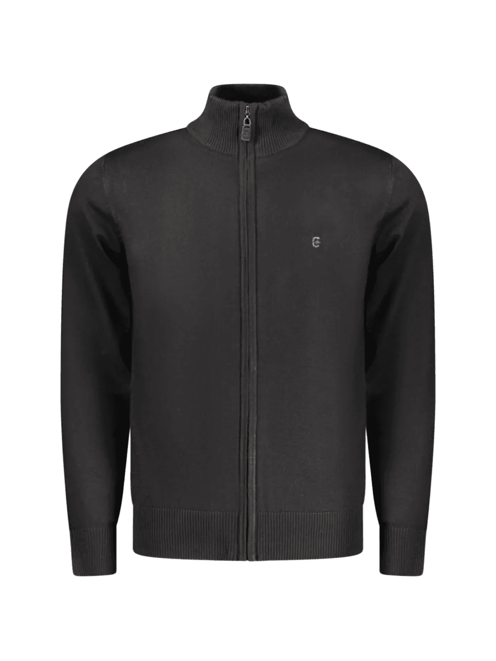 zip-up fine-knit cardigan - Image 1