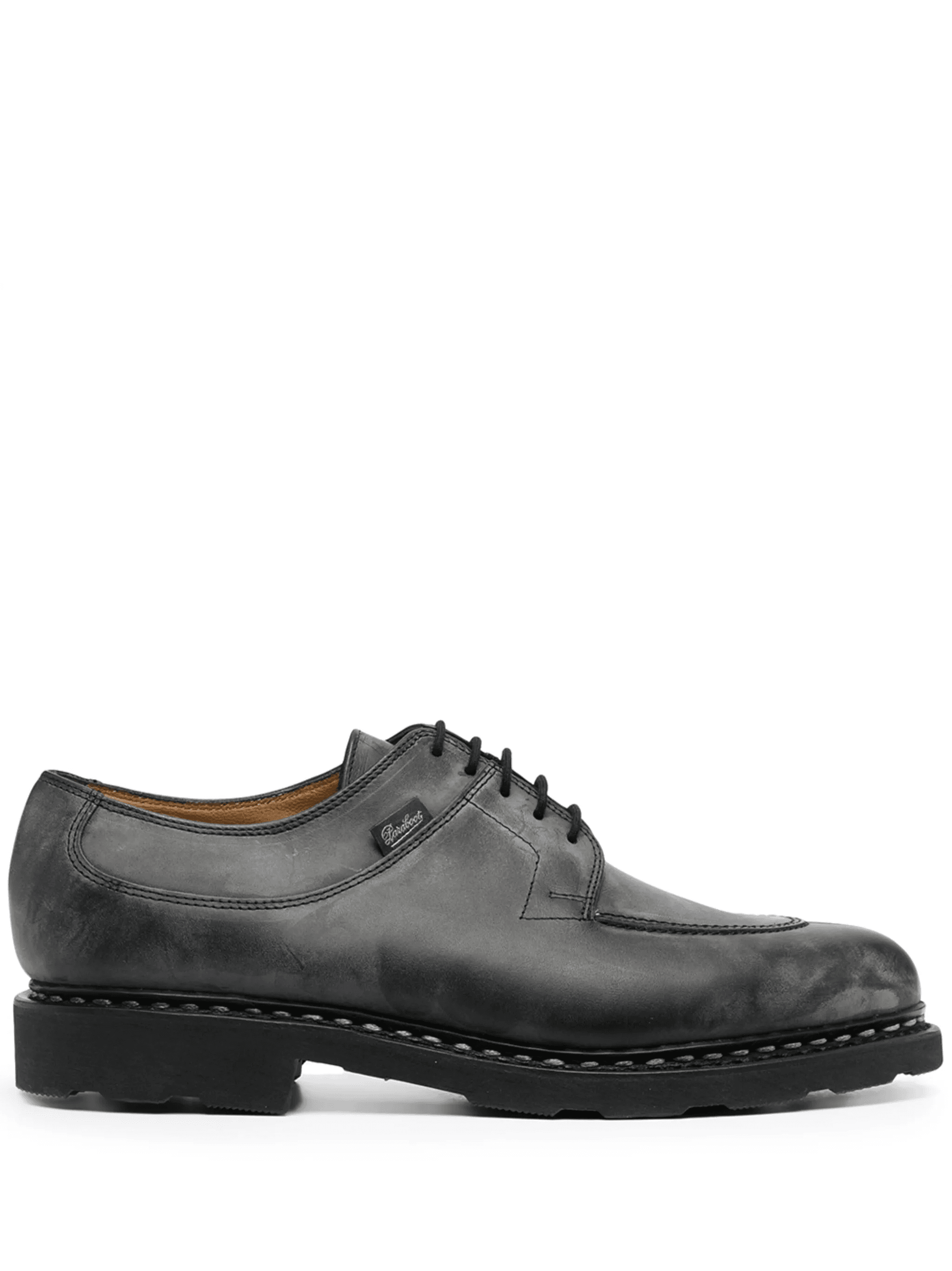 distressed leather lace-up derby shoes - Image 1