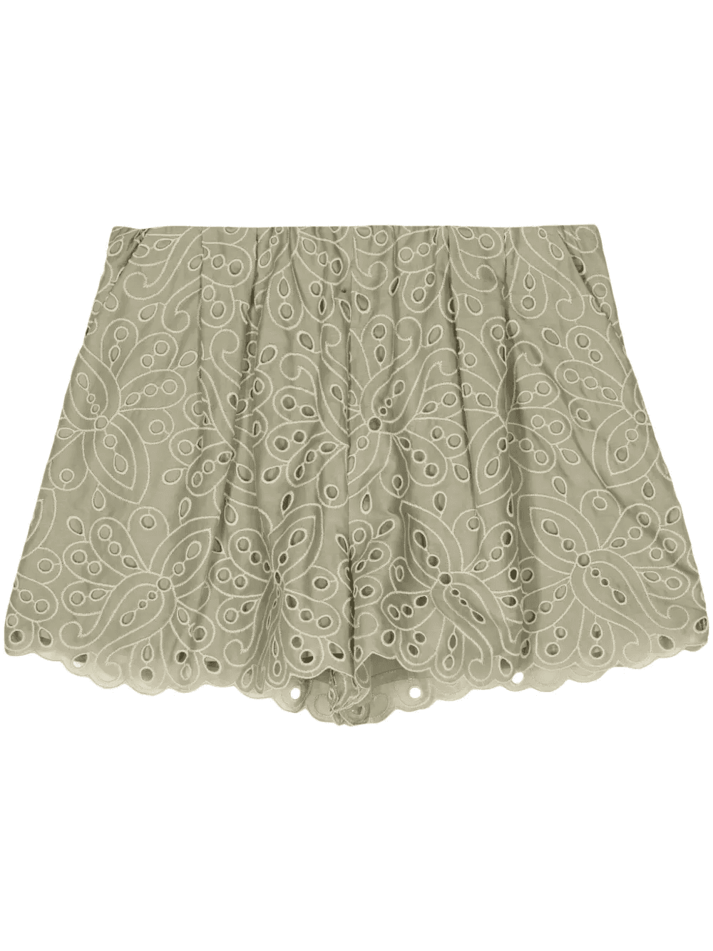 broderie anglaise cotton shorts - Image 1
