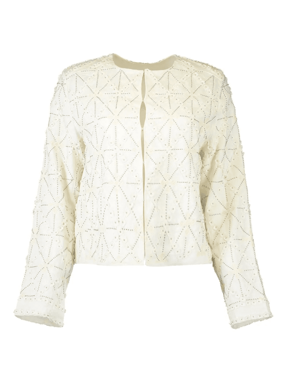 Jessie beaded geometric-pattern fitted jacket - Image 1