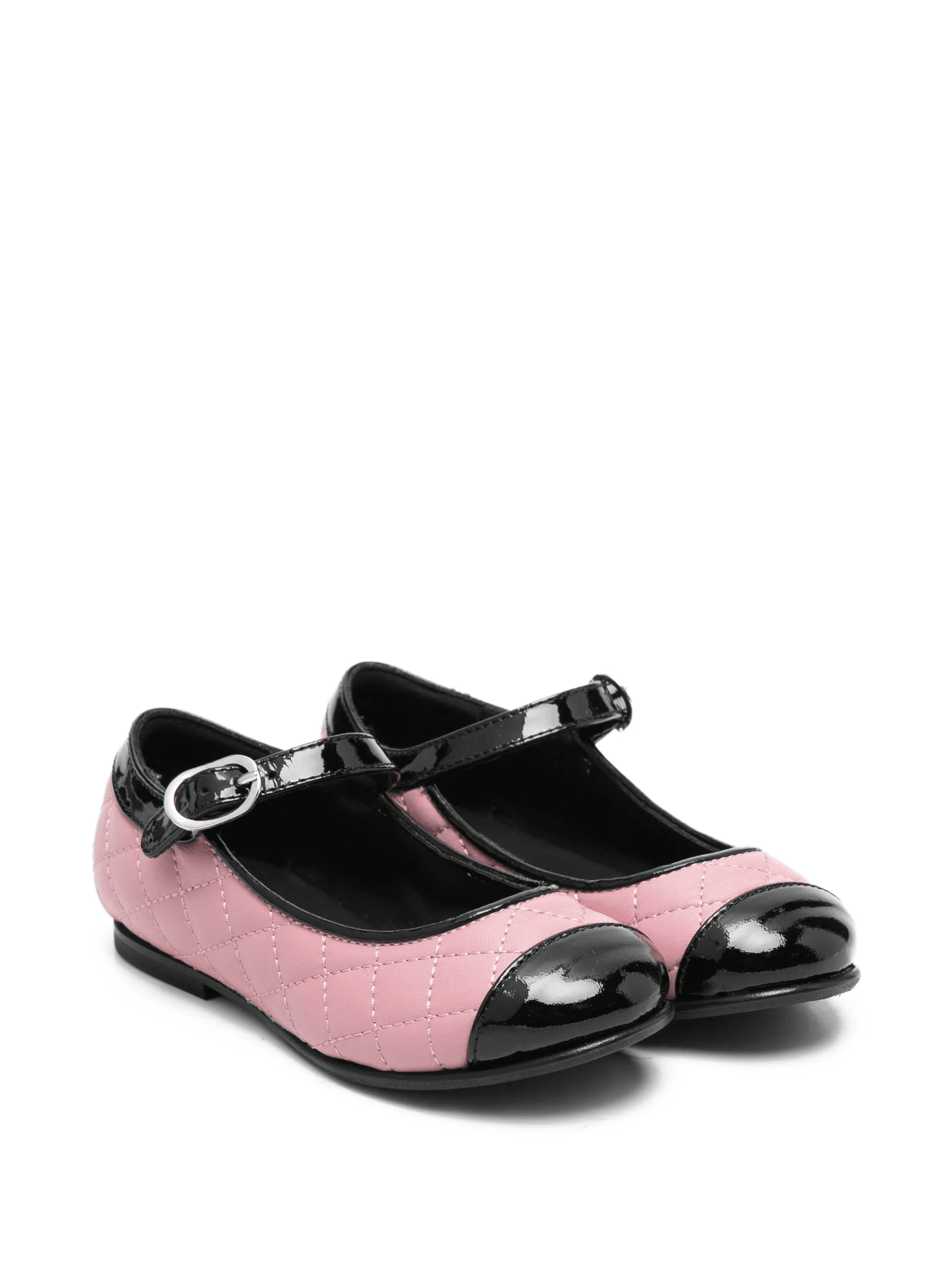 leather matelassé ballet flats - Image 1
