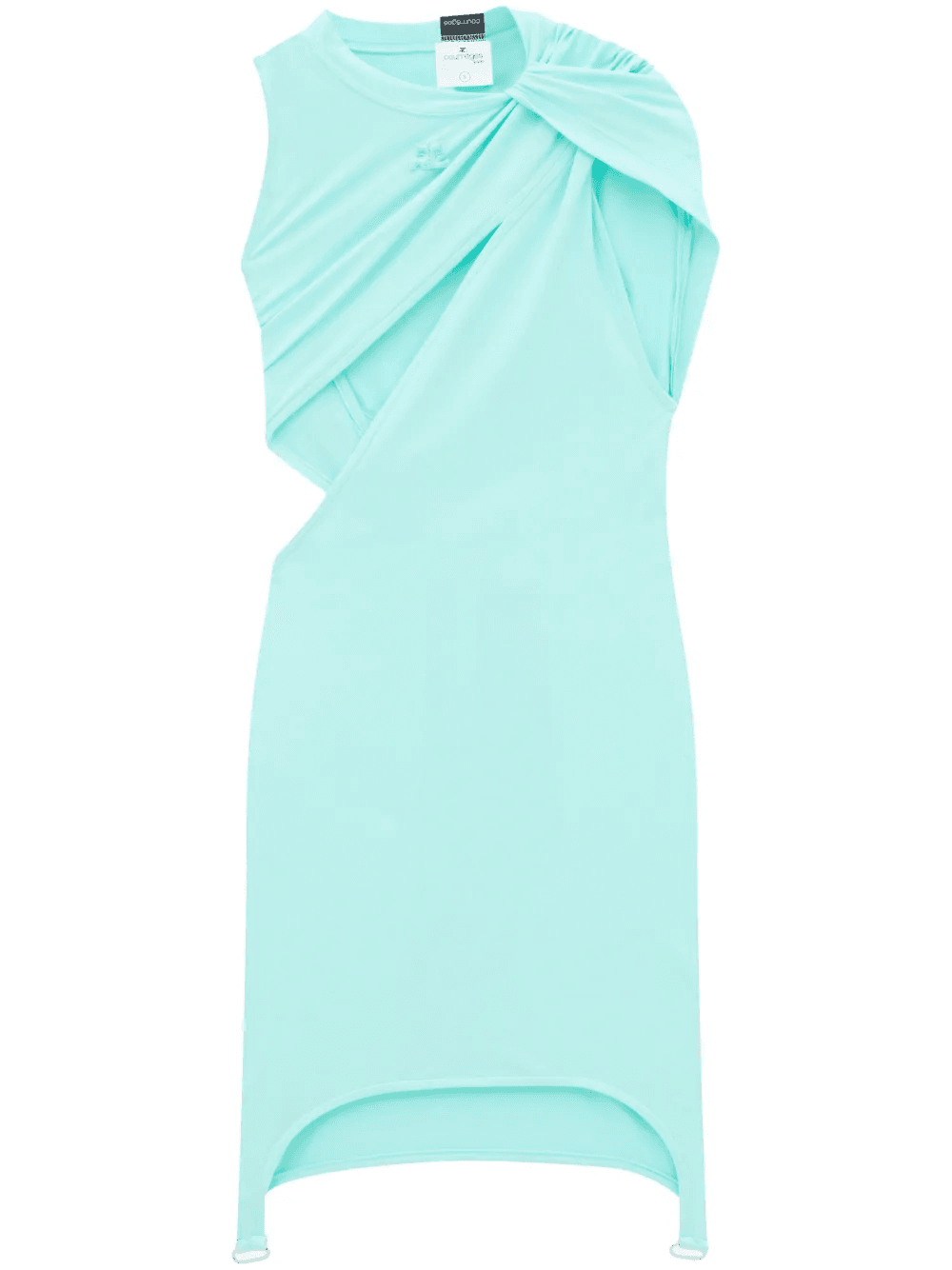 cut-out gathered mini dress - Image 1