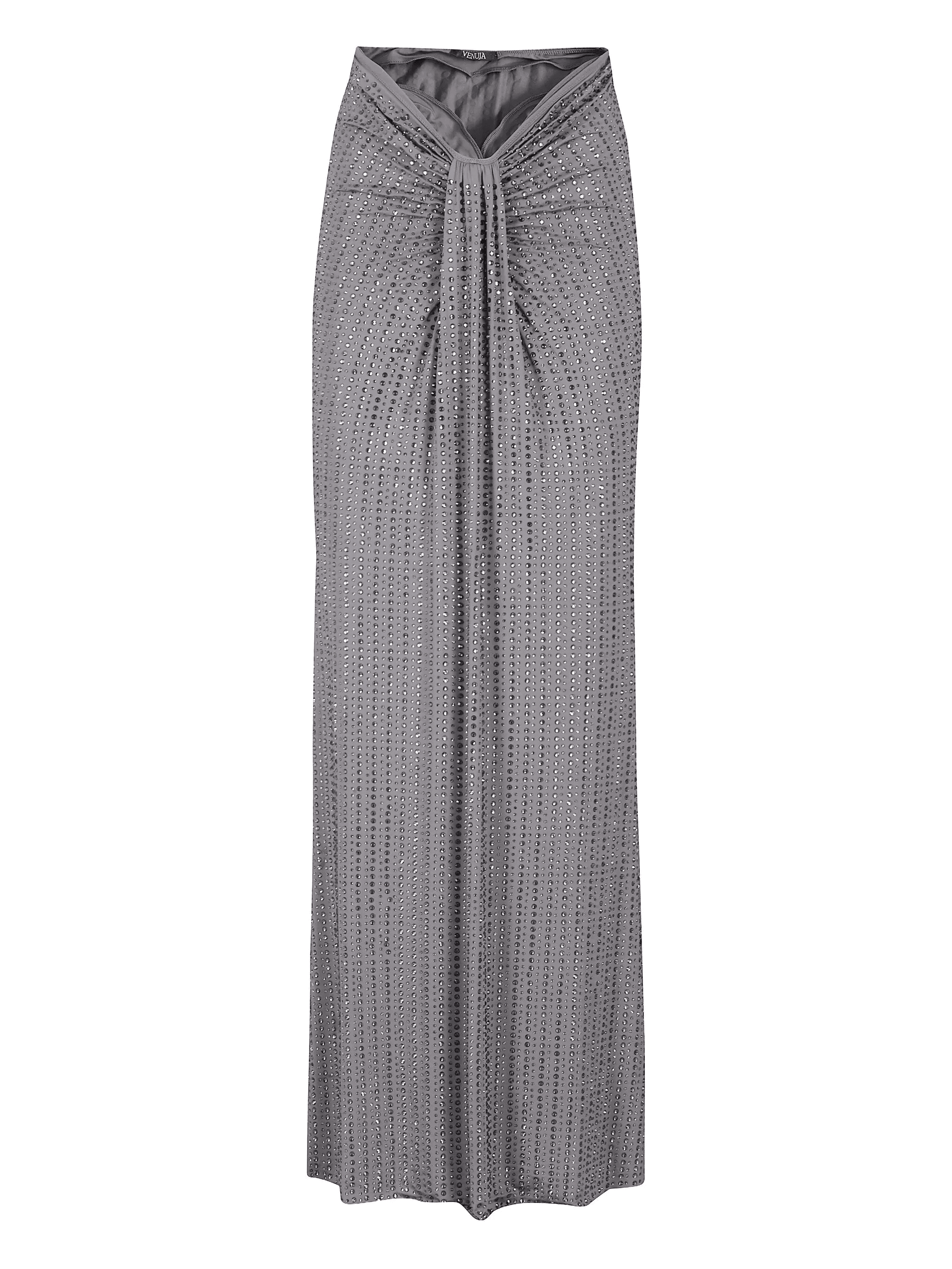 crystals-embellished maxi skirt - Image 1