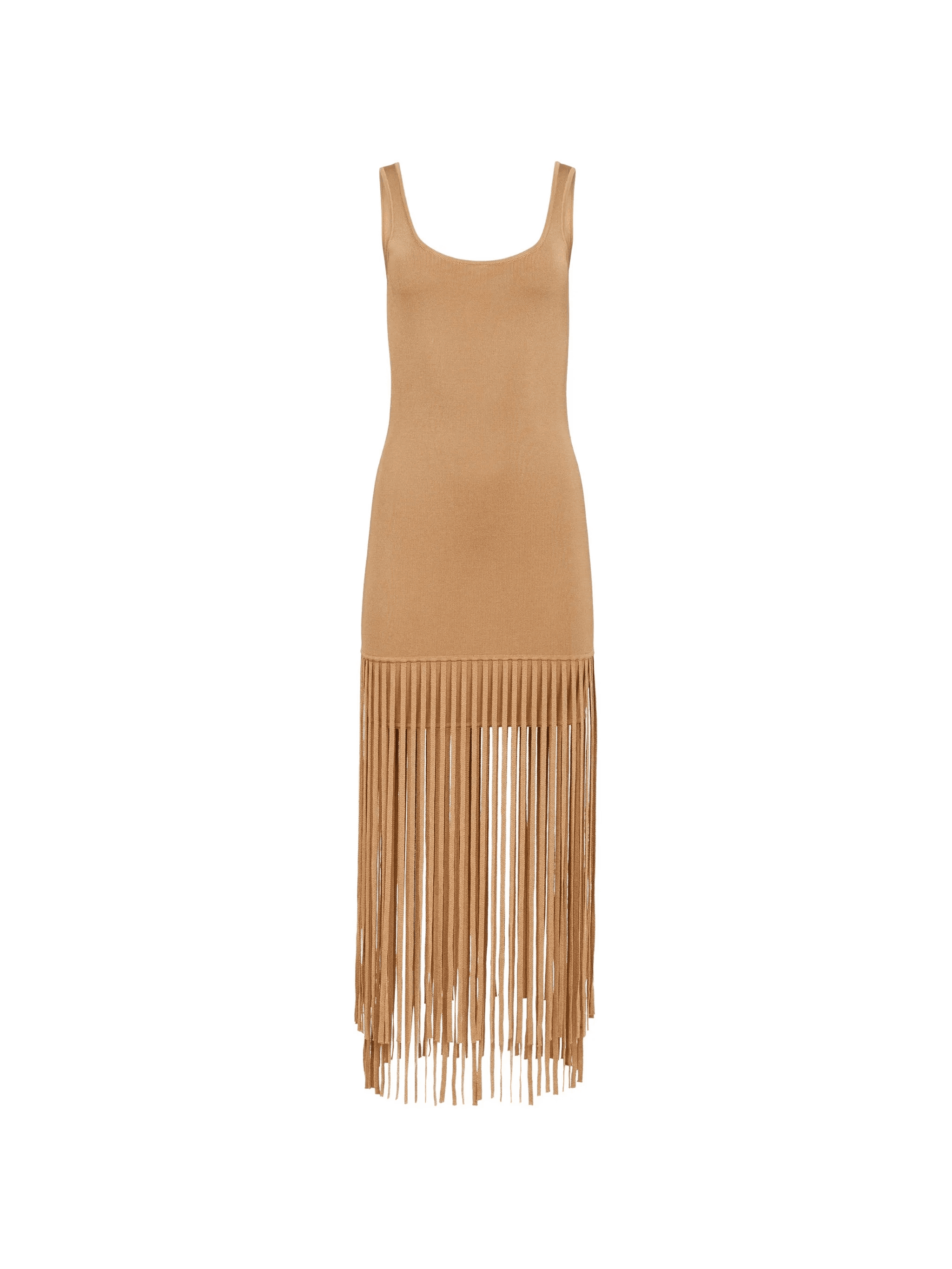 Roxanne scoop-neck fringed midi dress - Image 1