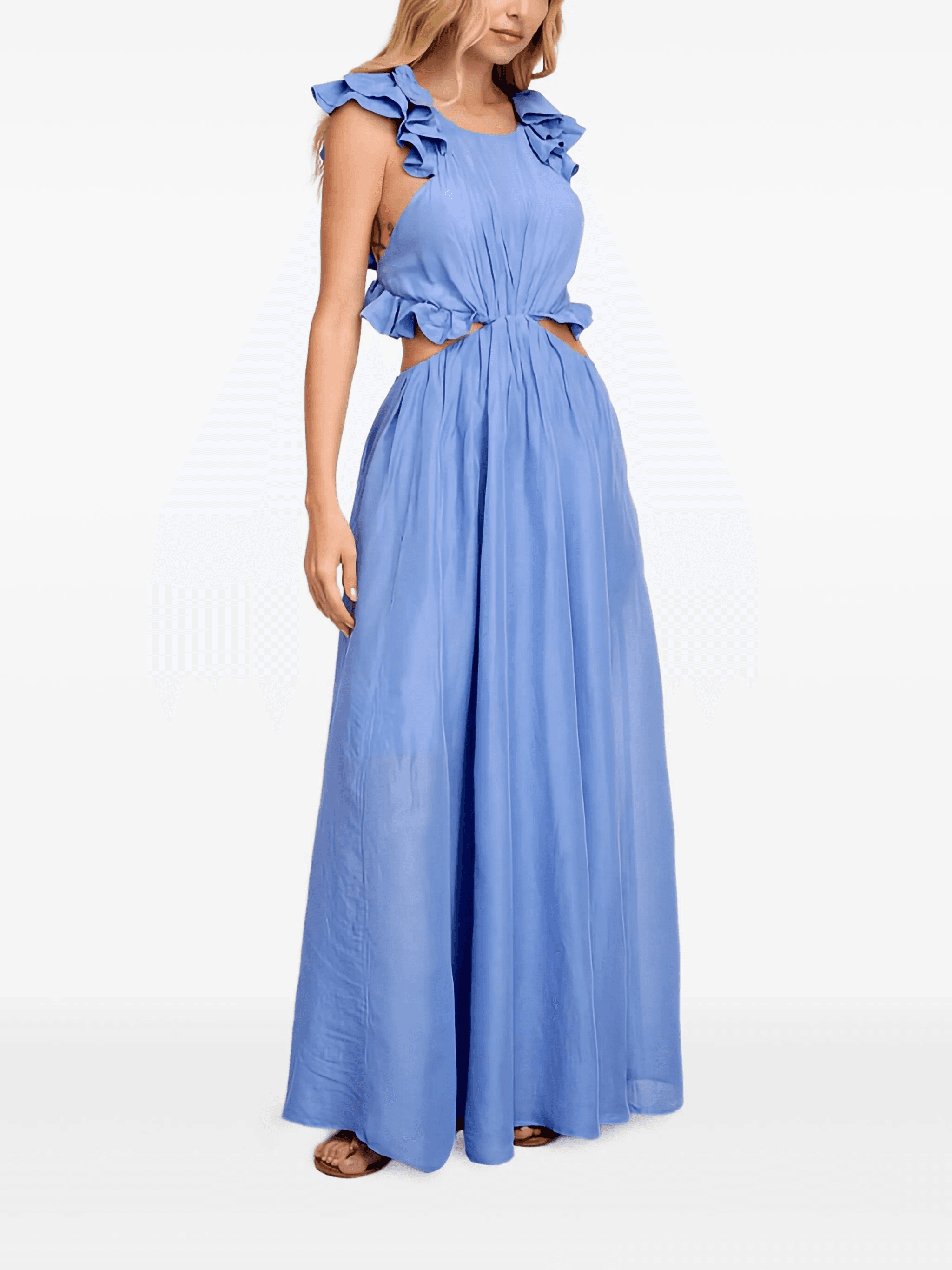 ruffled cut-out maxi dress - Image 1