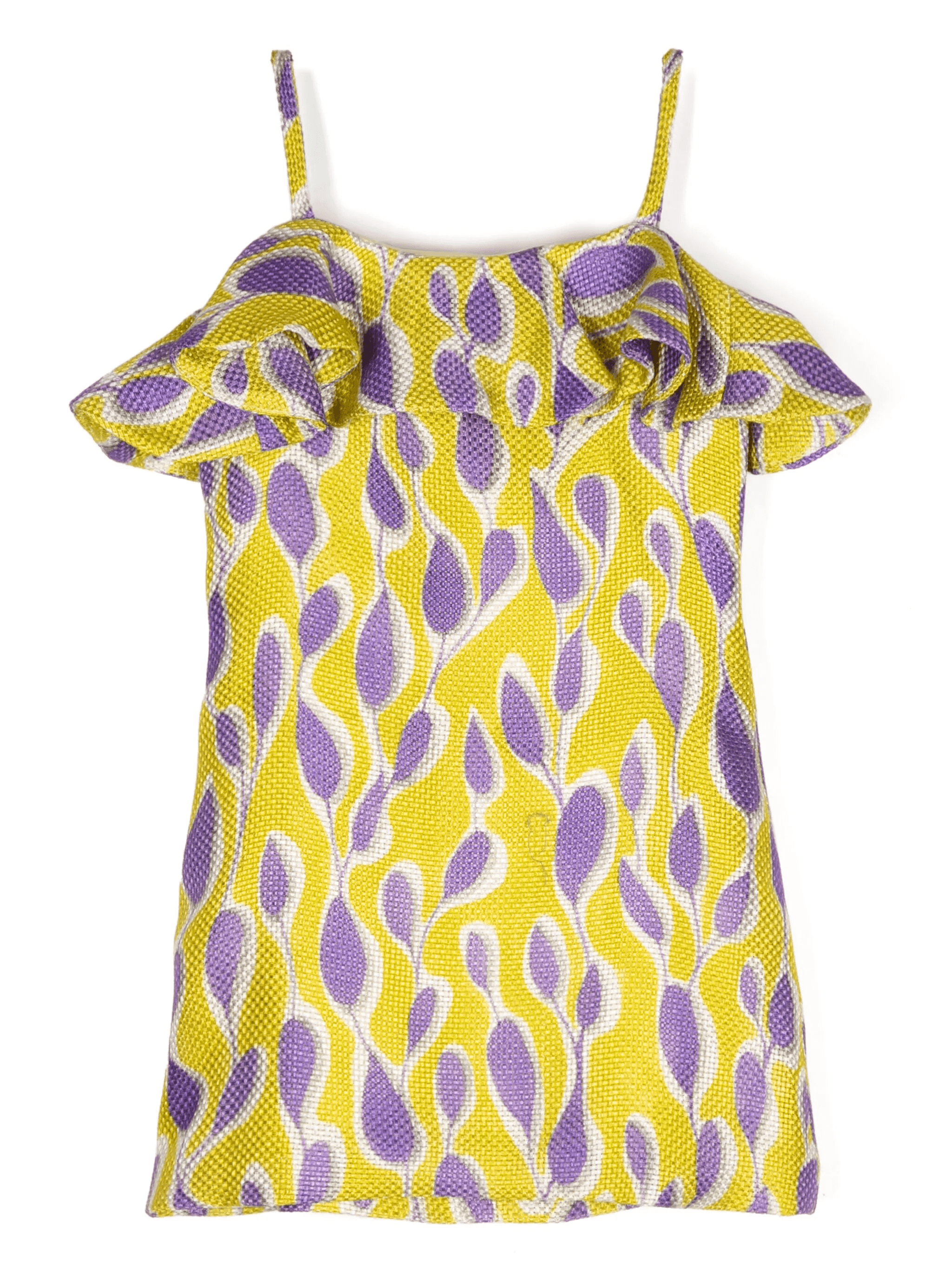 patterned-jacquard spaghetti-straps dress - Image 1