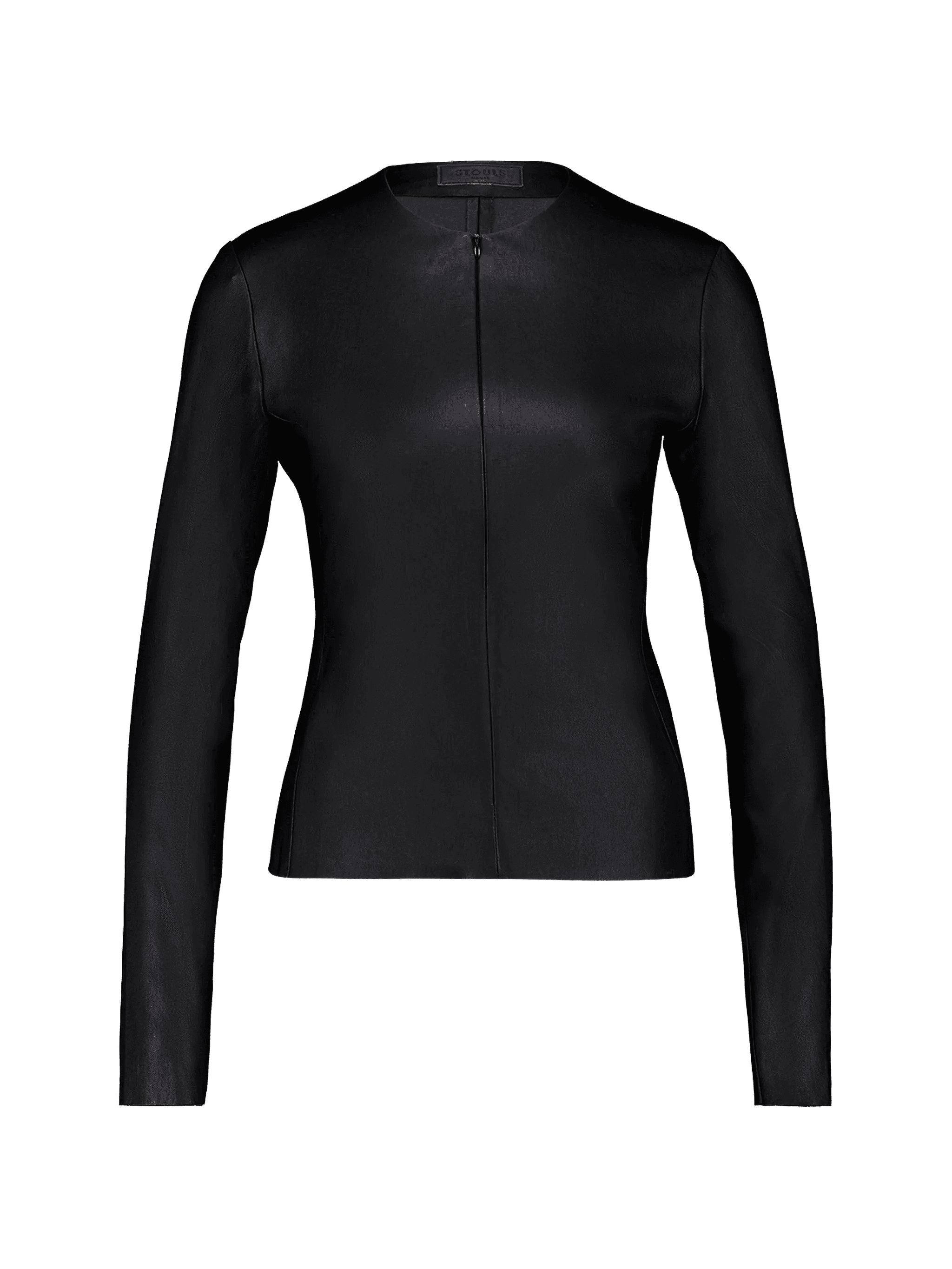 Imany long-sleeve leather top - Image 1