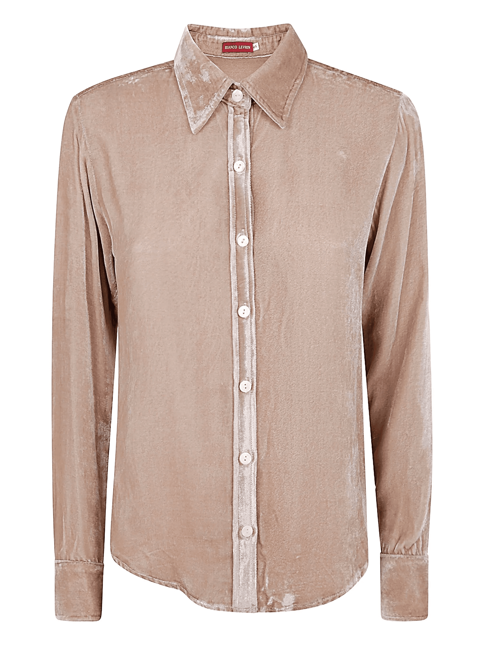 velvet button-down shirt - Image 1