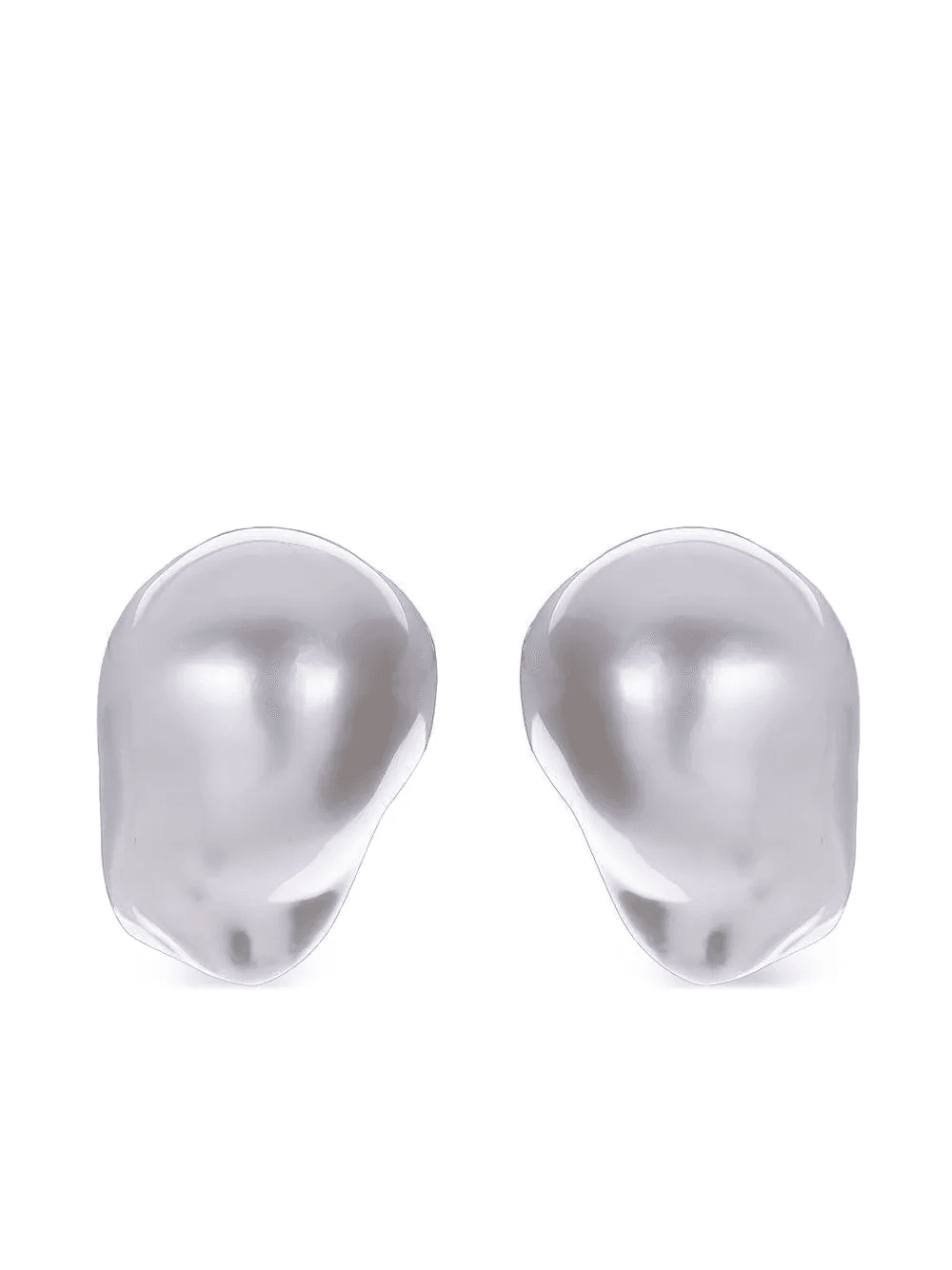 14K white gold South Sea pearl stud earrings - Image 1