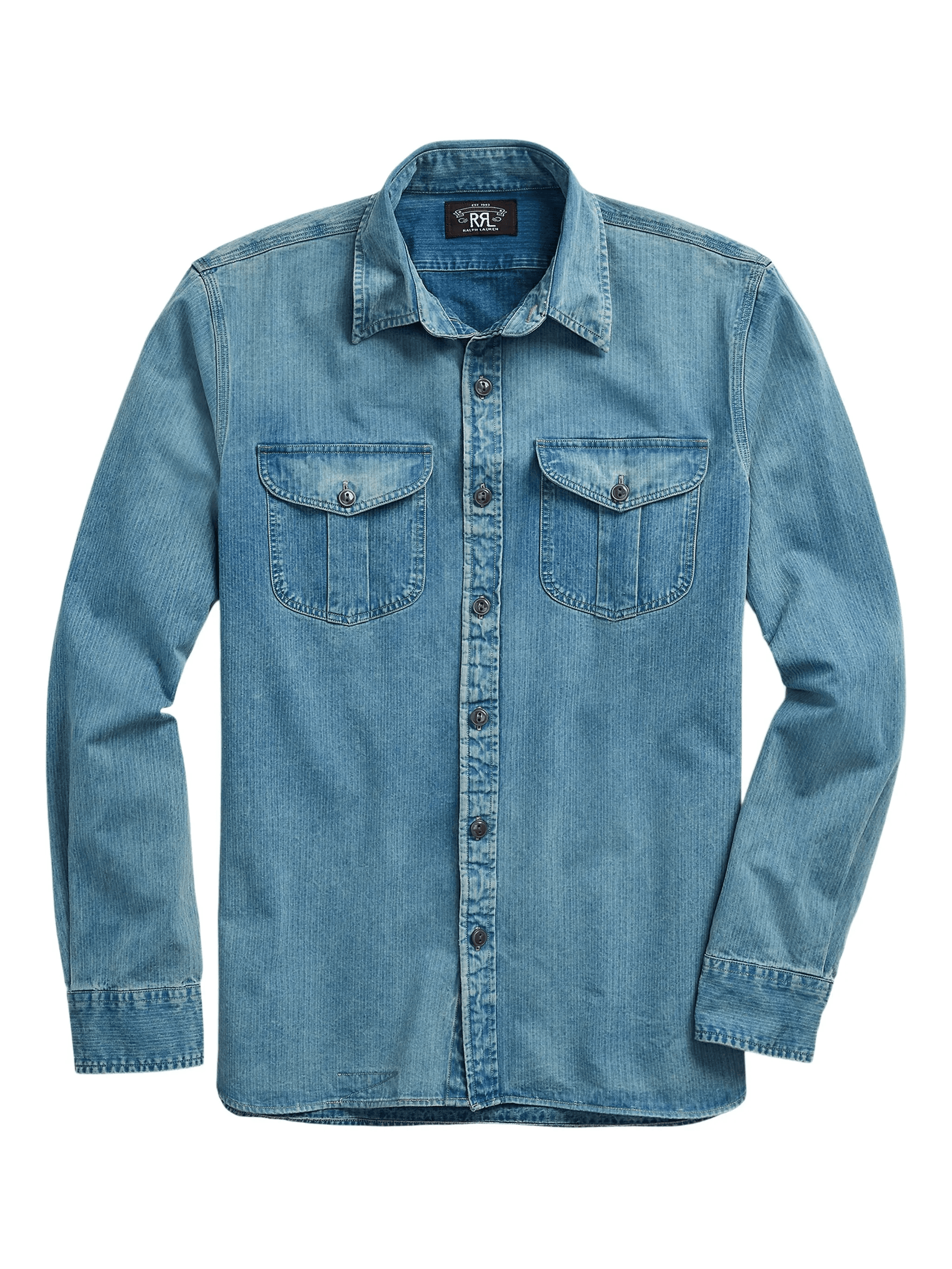 cotton denim shirt - Image 1