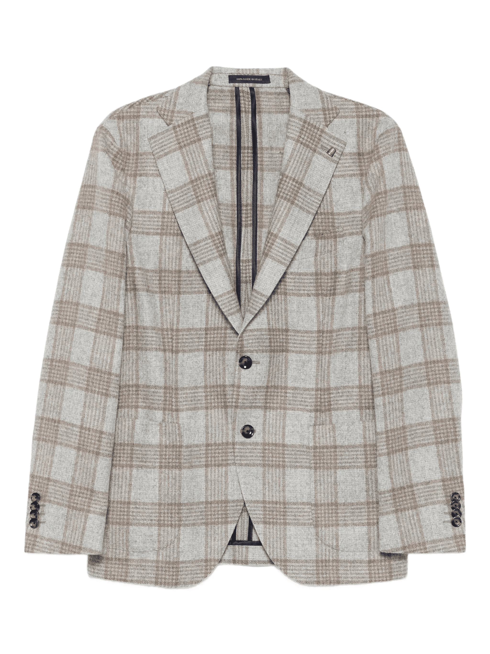 plaid-pattern blazer - Image 1