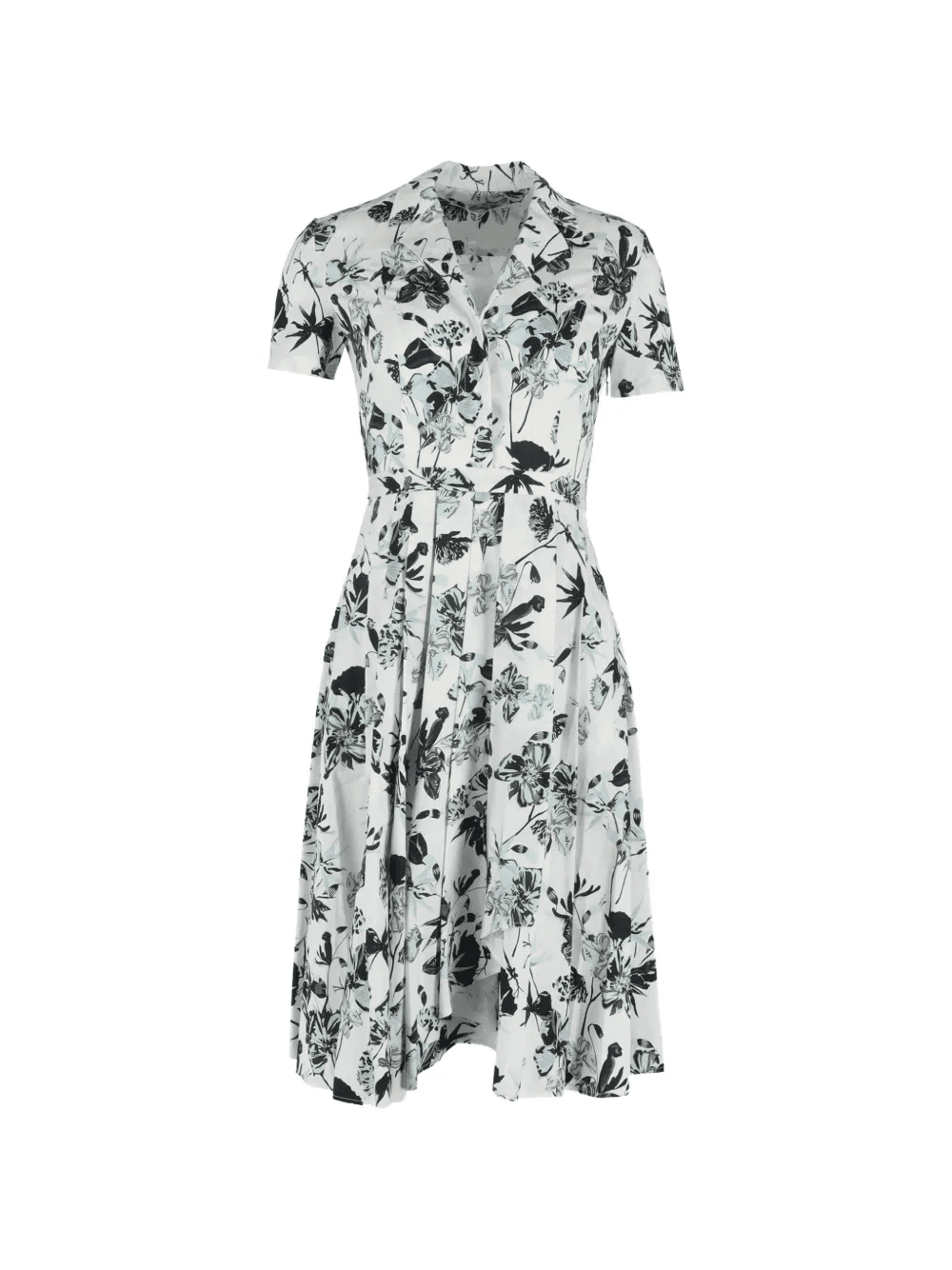 pleated floral-print midi dress - Image 1