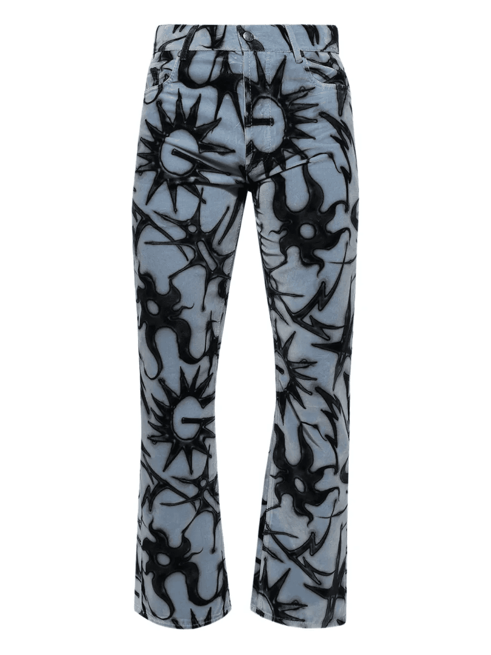 velvet printed trousers - Image 1