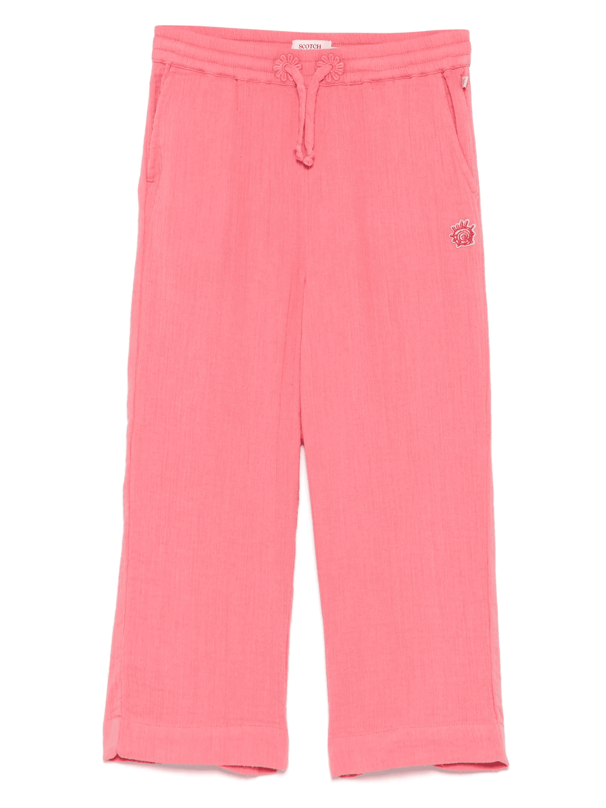 crinkled cotton trousers - Image 1