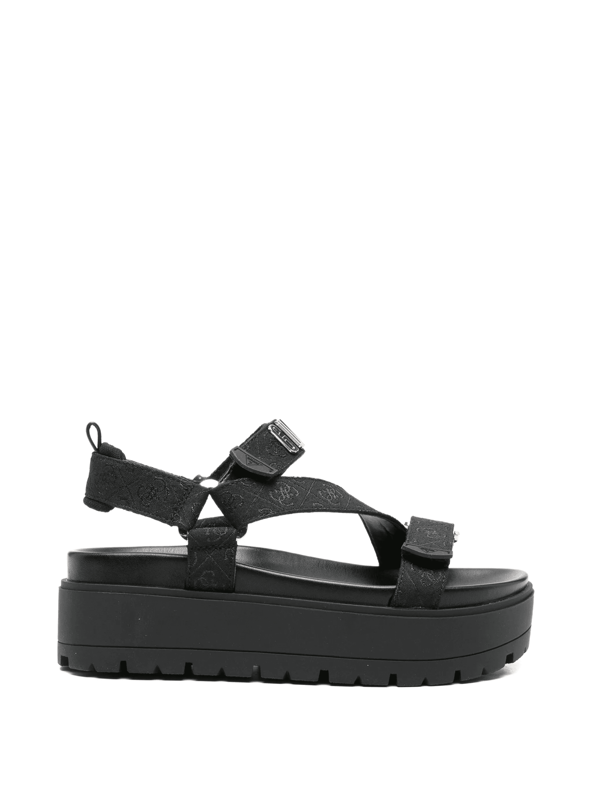 logo-lettering platform sandals - Image 1
