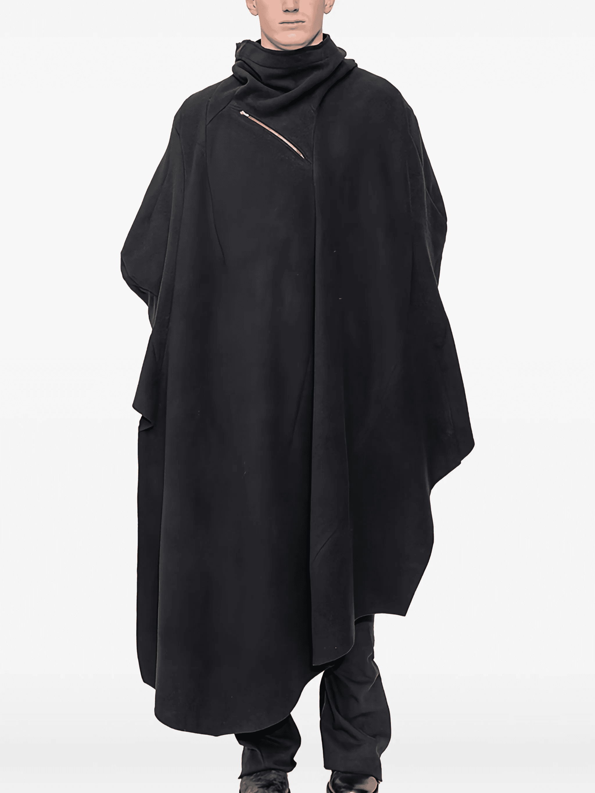Distortion hooded poncho - Image 1