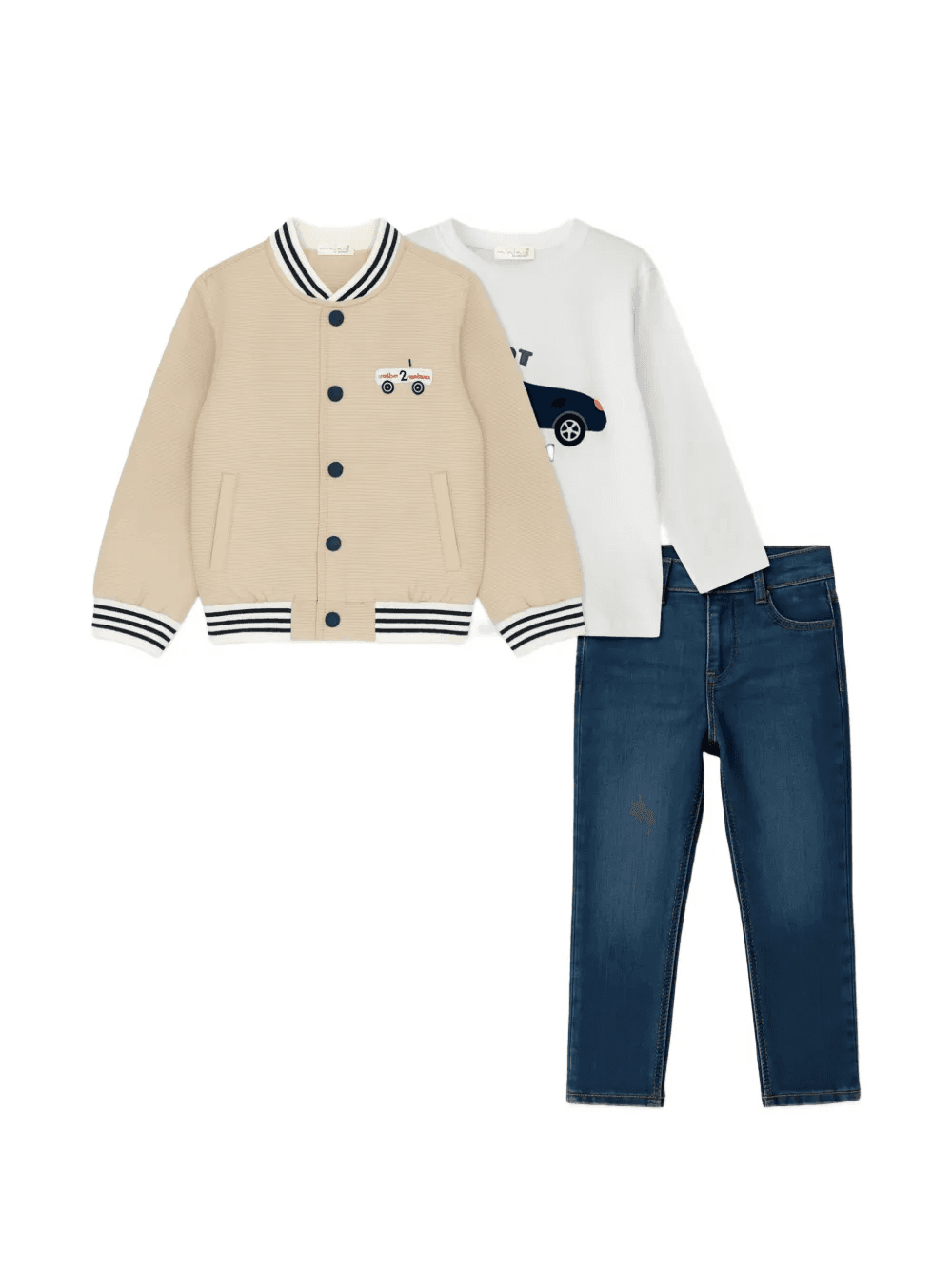 button-fastening trousers set (set of three) - Image 1