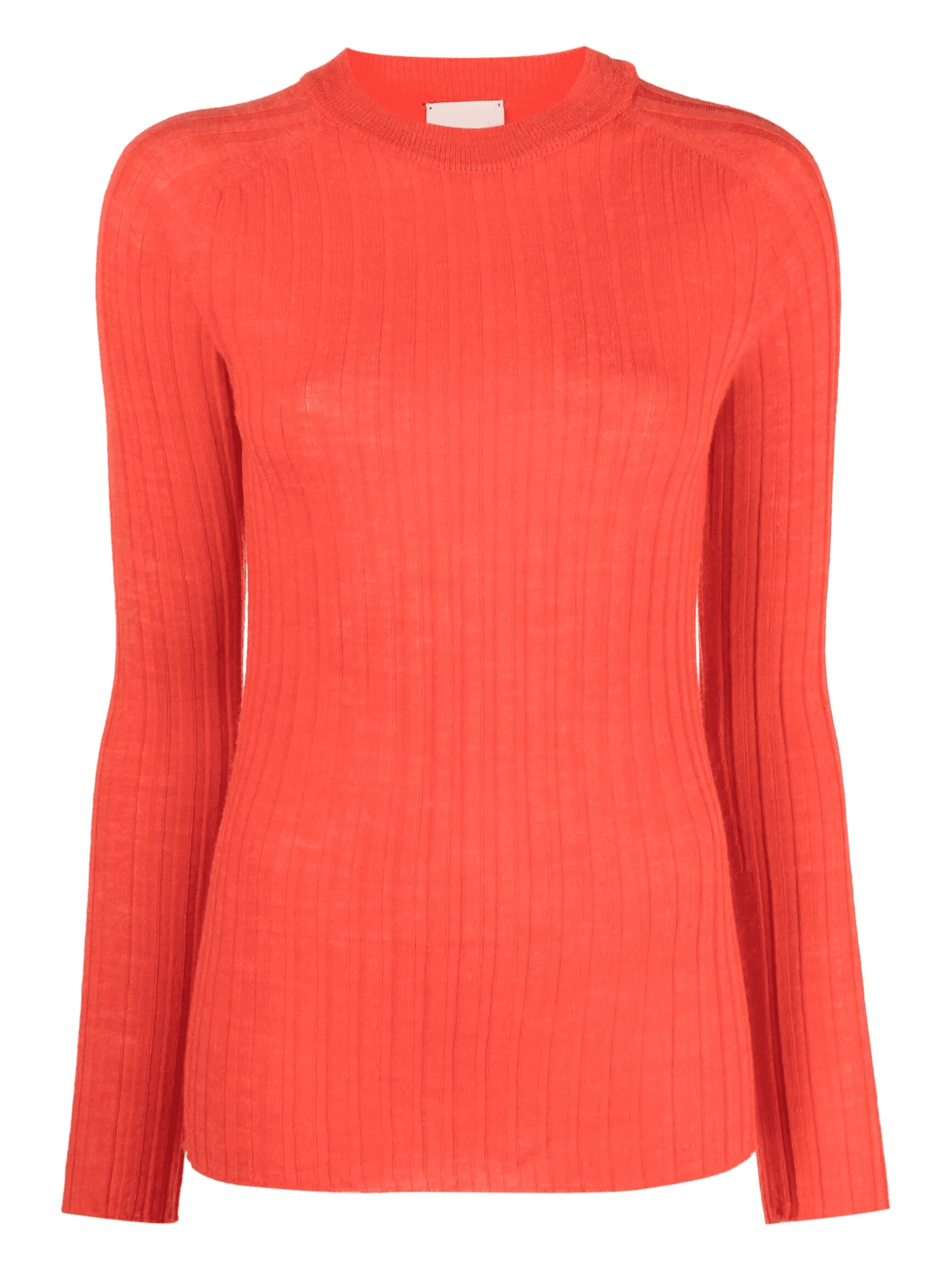 round-neck chunky ribbed-knit top - Image 1