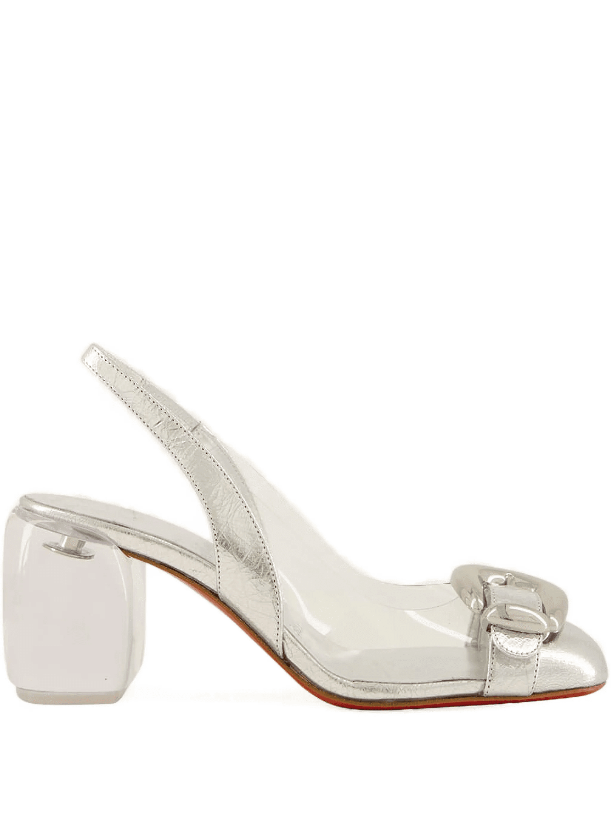 70mm Minny Bubble slingback buckle pumps - Image 1