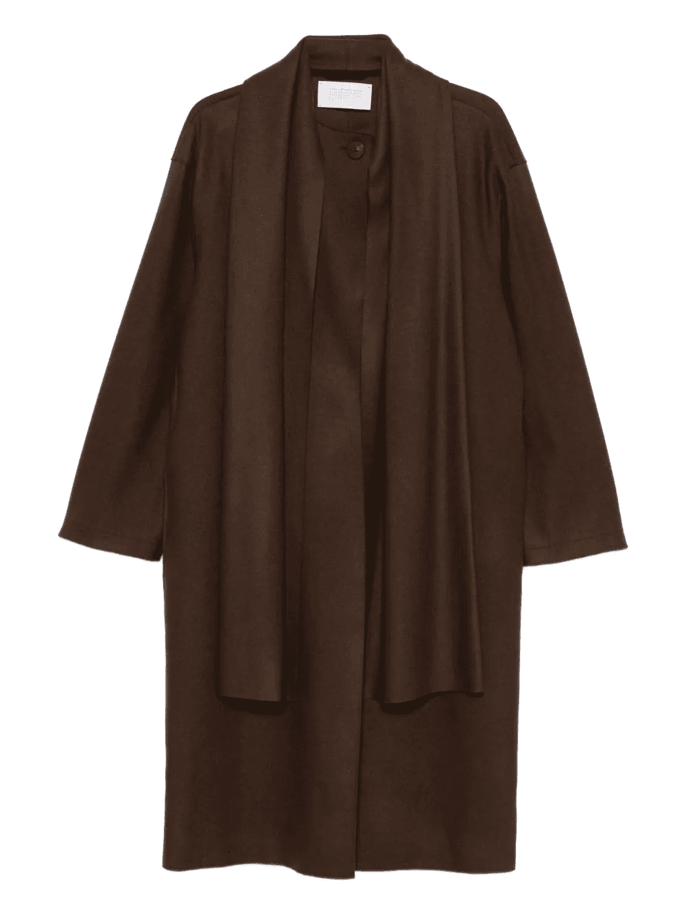 scarf button-fastening coat - Image 1