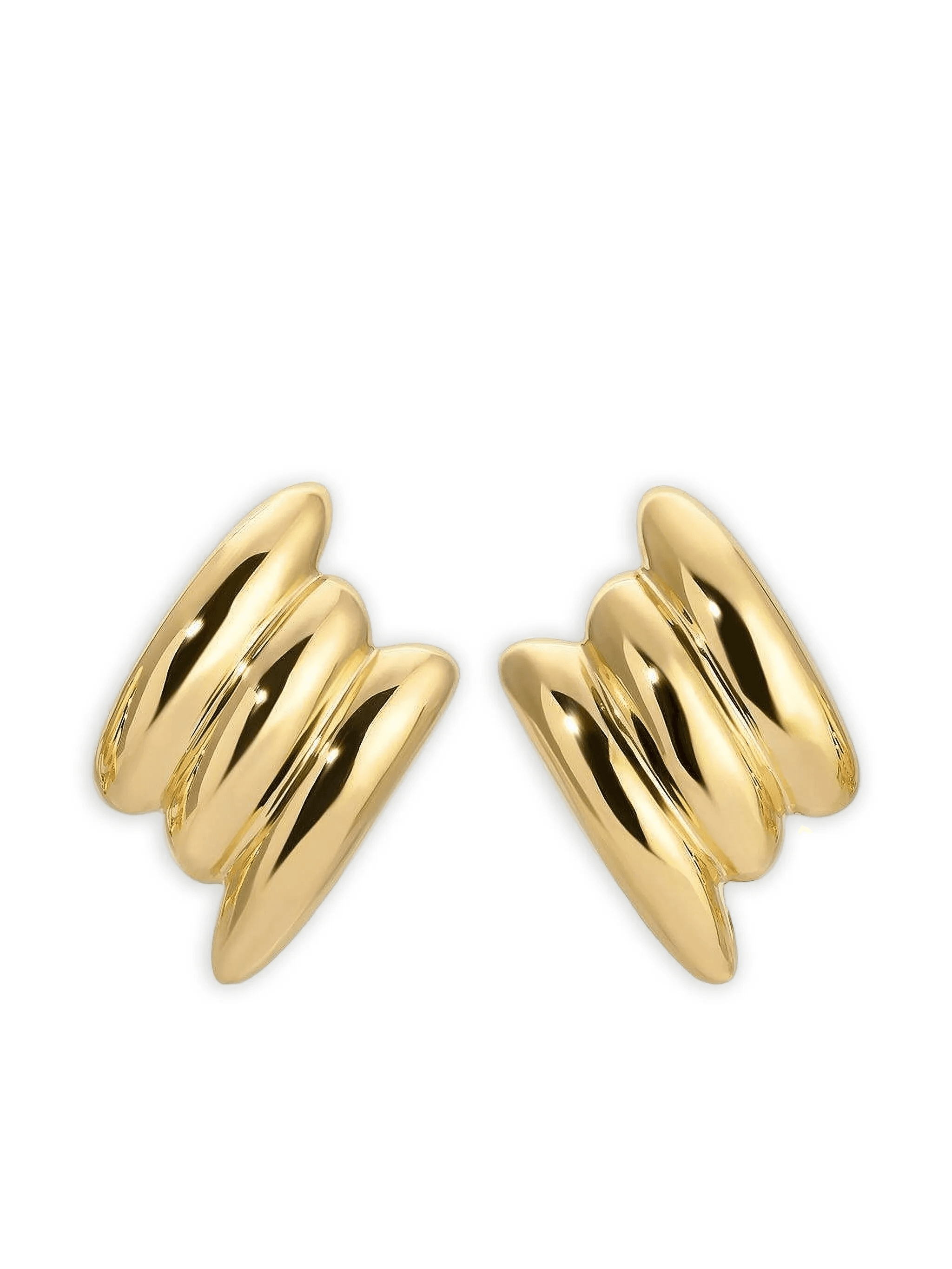18K yellow gold large Claire earrings - Image 1
