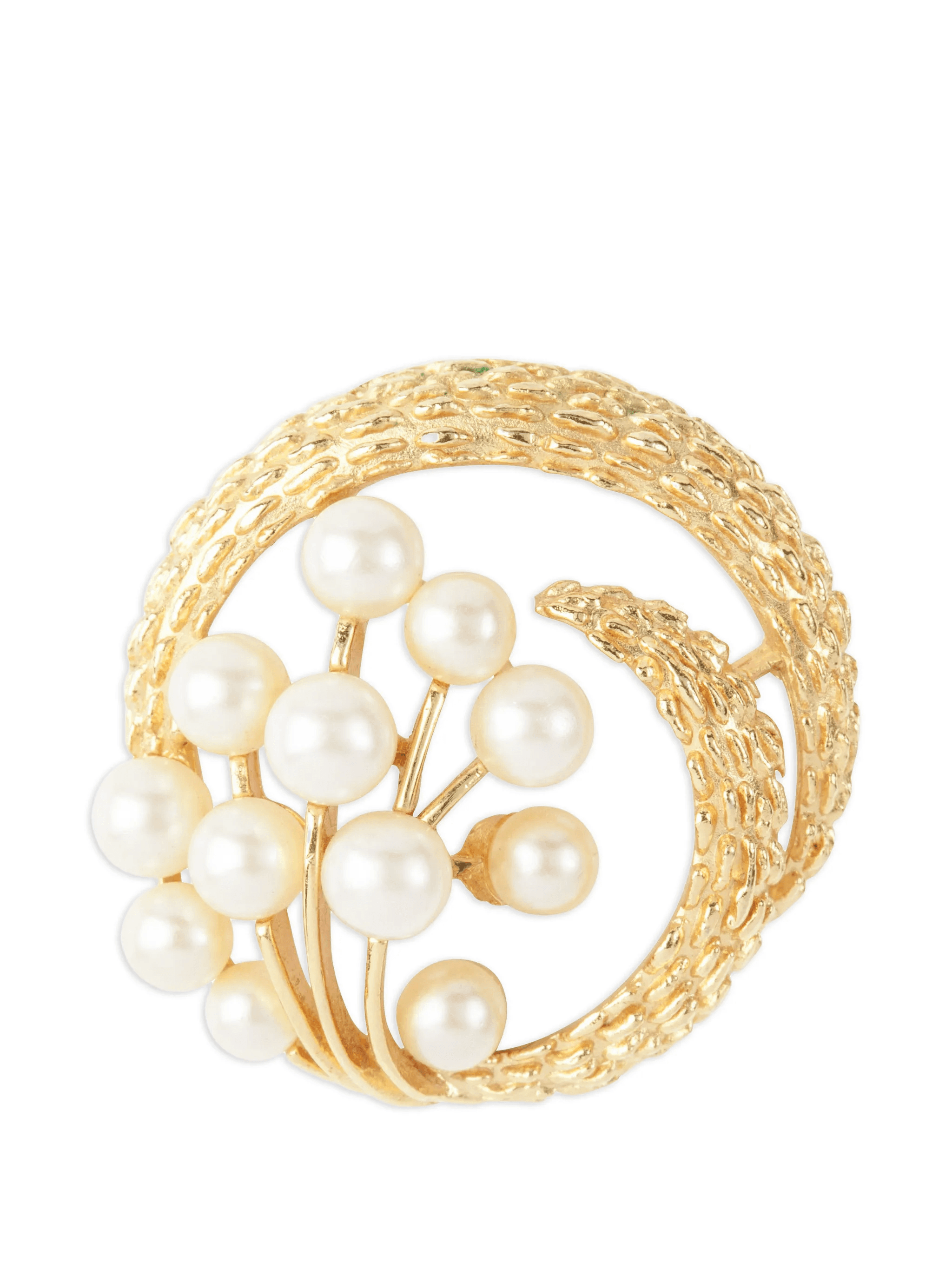 1960s cluster-wreath brooch - Image 1