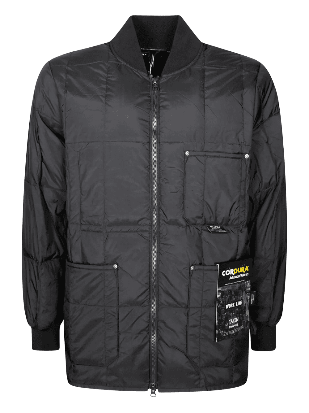 quilted zip-fastening coat - Image 1