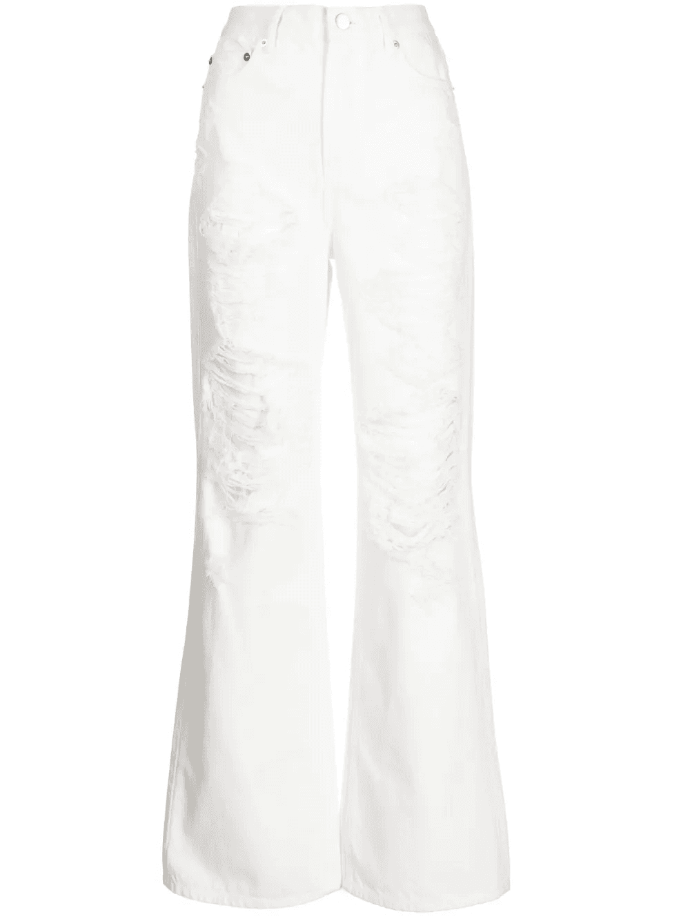 ripped high-rise straight-leg jeans - Image 1