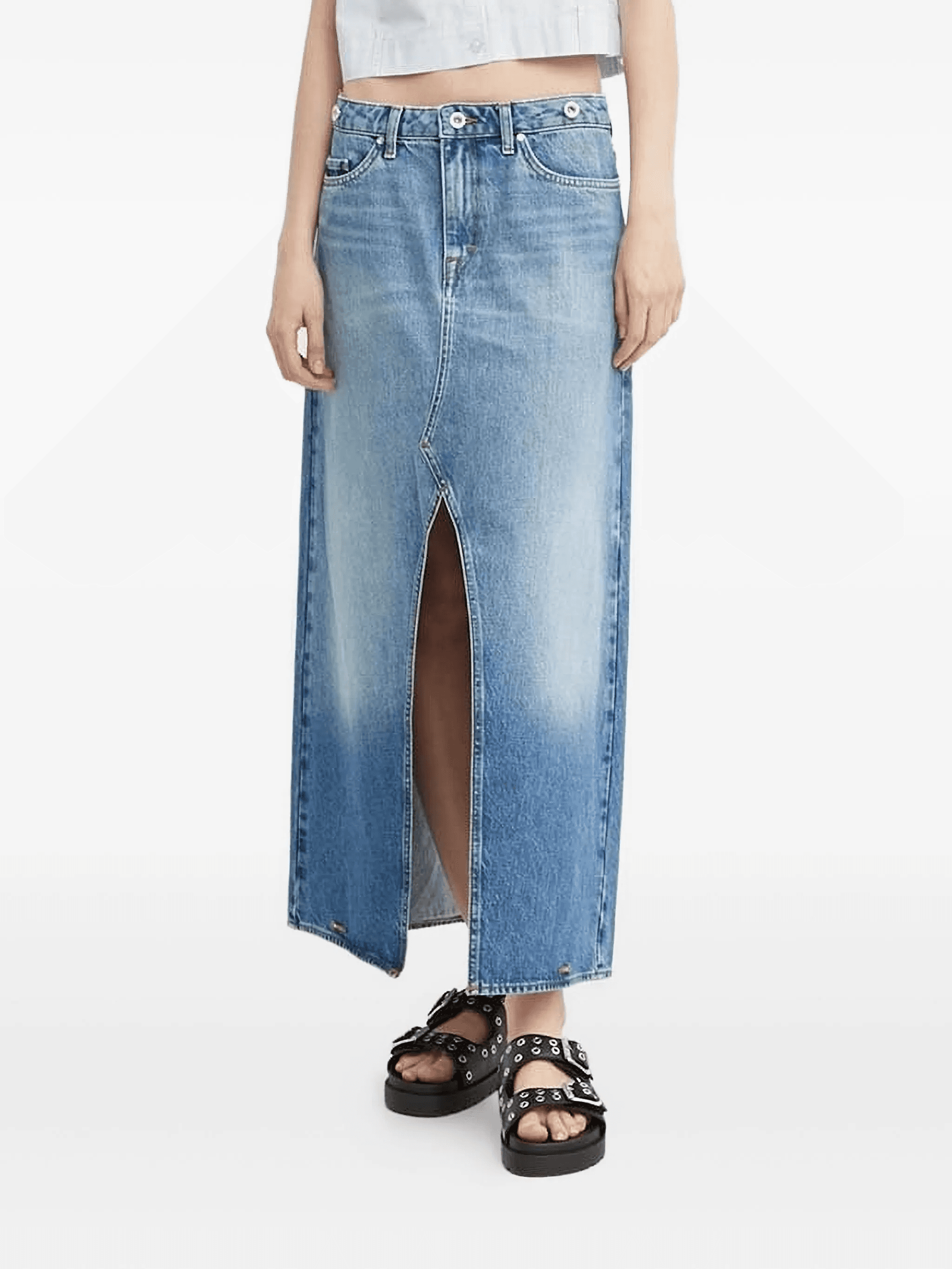 Tillis denim split maxi skirt - Image 1