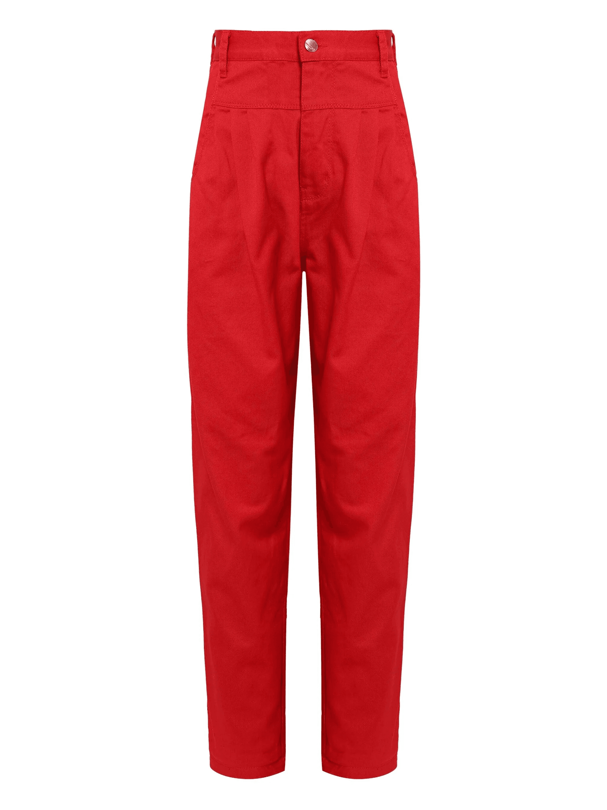 pleated-pockets straight-leg trousers - Image 1