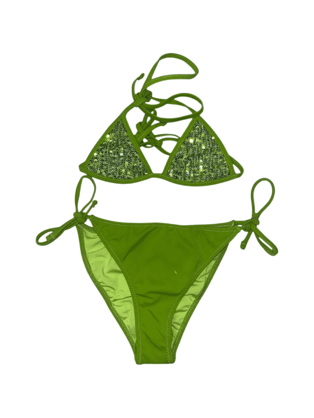 sequin-embellished triangle bikini - Image 1