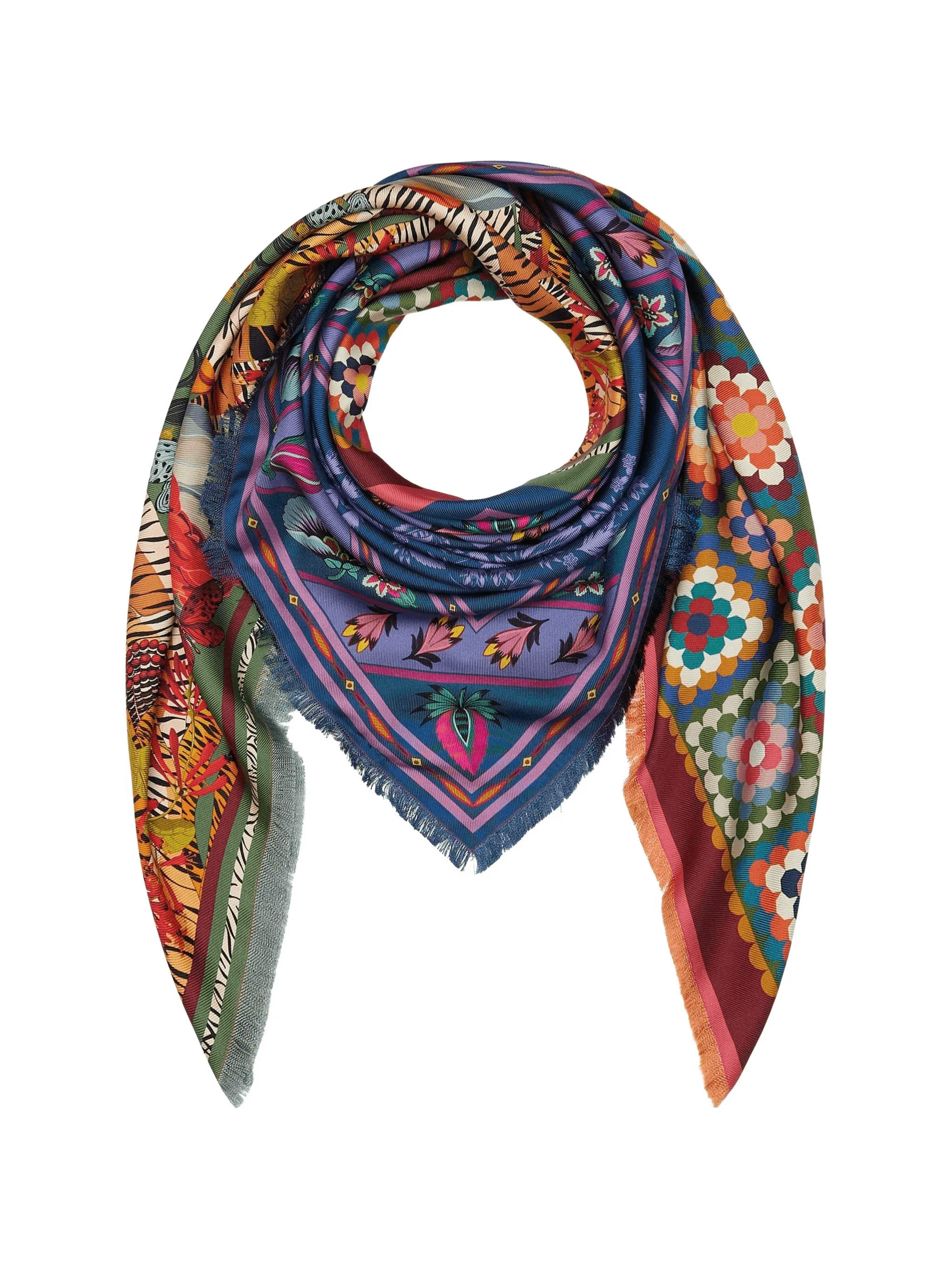 bordeaux floral-print scarf - Image 1