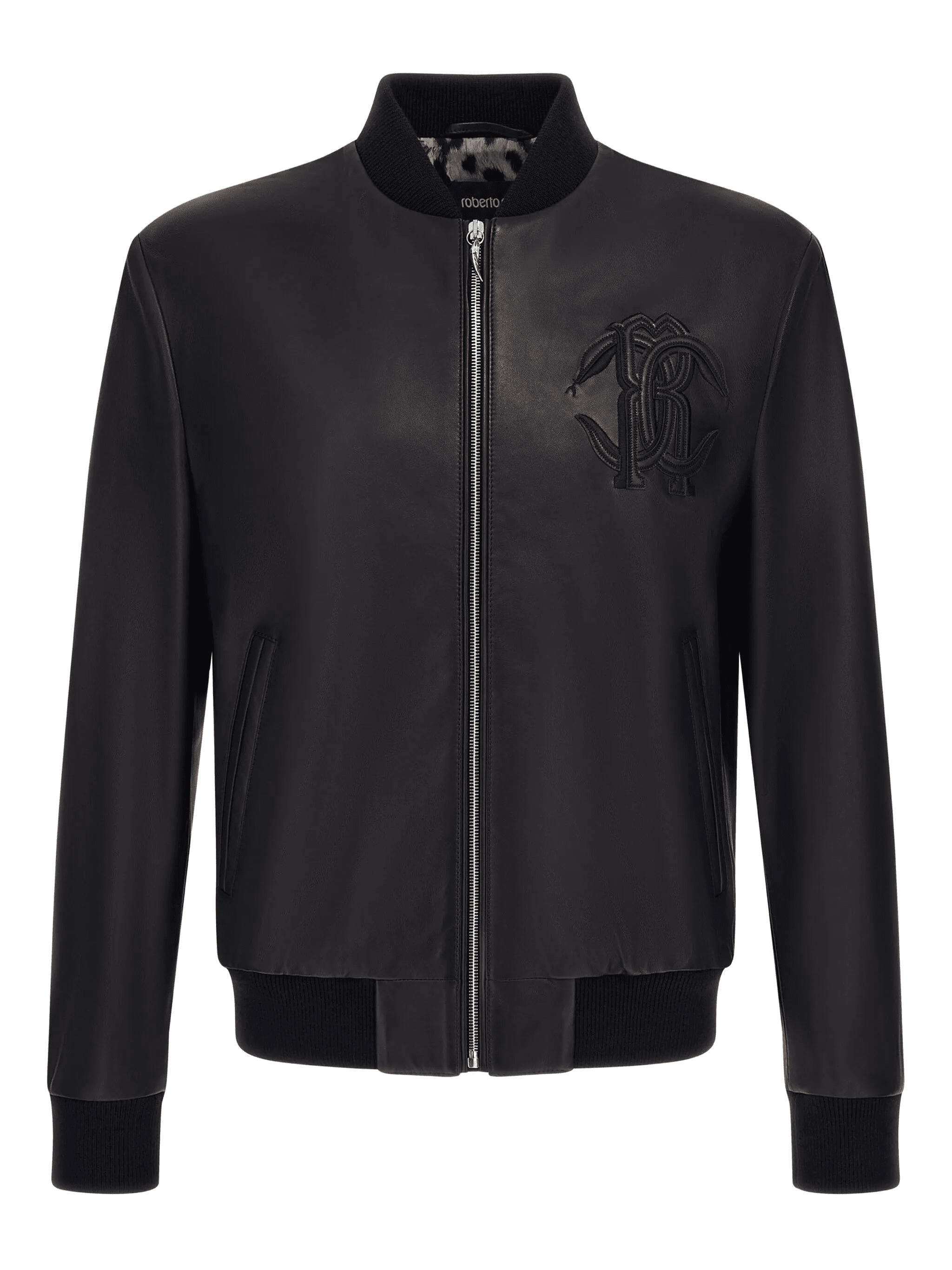 embossed leather jacket - Image 1