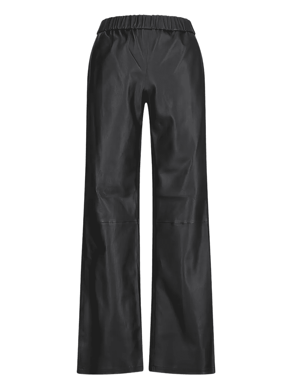 elastic-waist leather trousers - Image 1