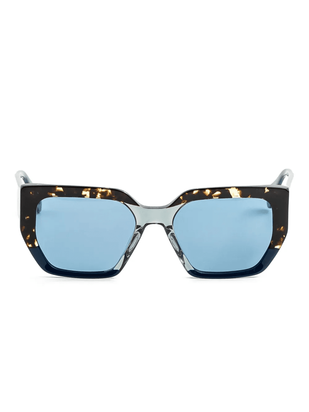 tortoiseshell geometric sunglasses - Image 1