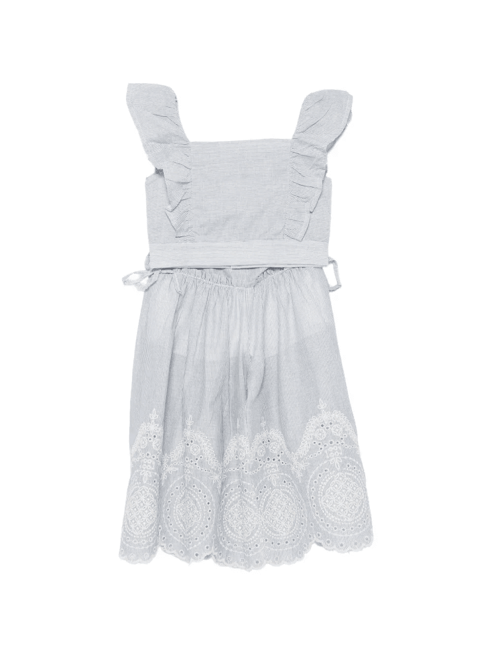 broderie-anglaise blouse and trousers set - Image 1