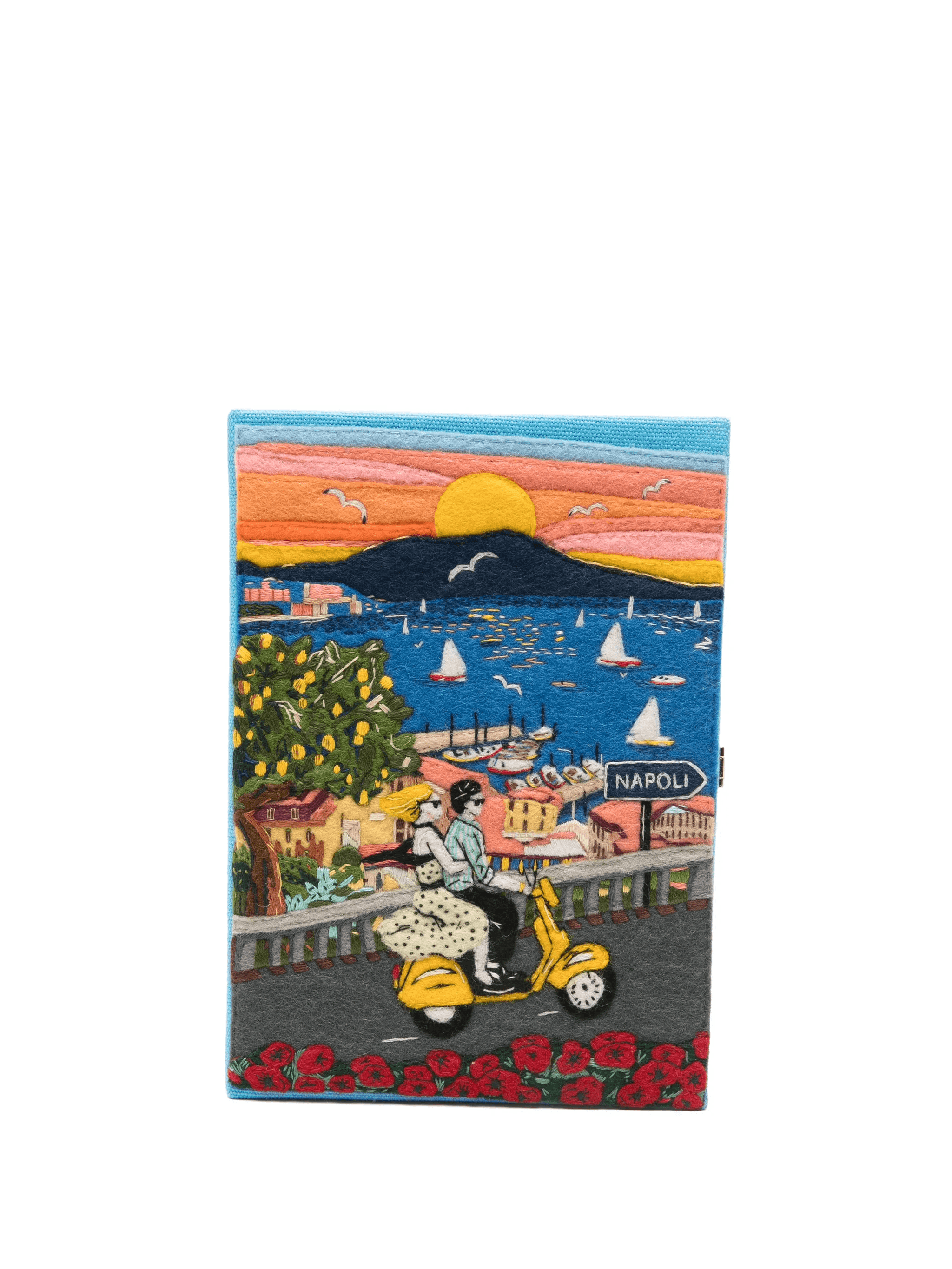 Napoli embroidered clutch bag - Image 1