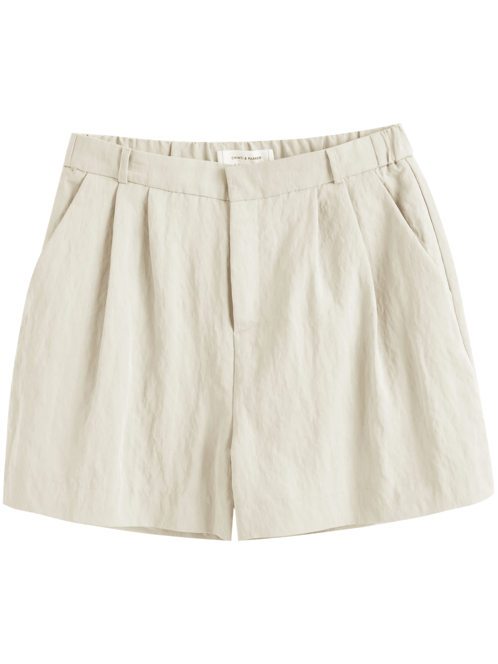 pleat-detail cotton shorts - Image 1