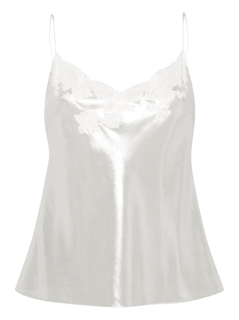 lace-detail lurex camisole - Image 1