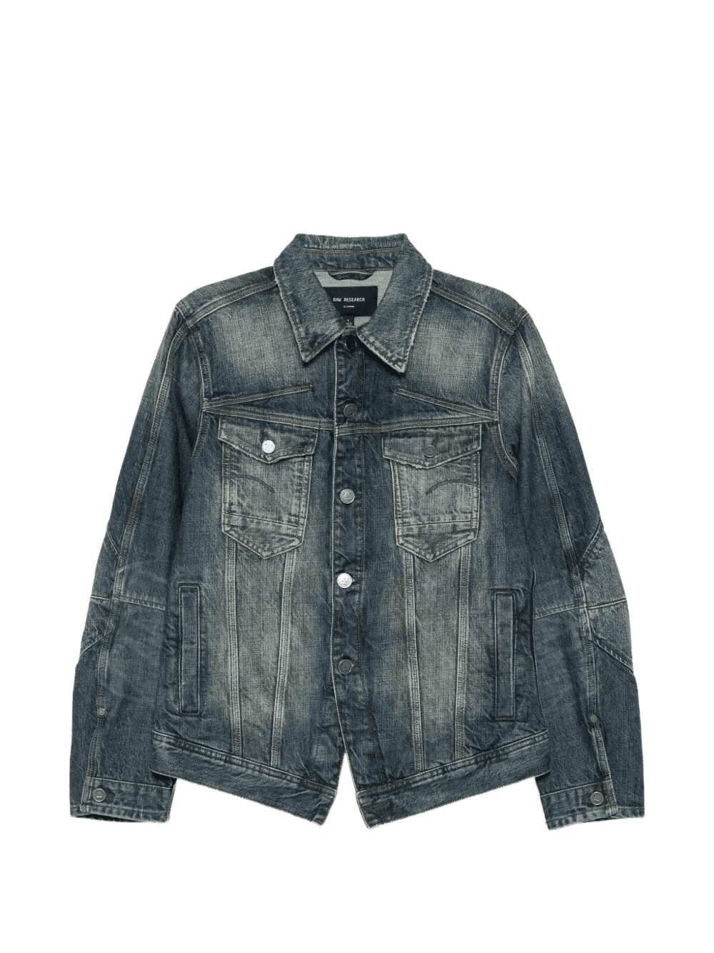 two chest flap pockets denim jacket - Image 1