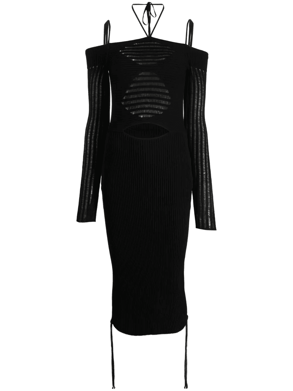 cold-shoulder knitted midi dress - Image 1